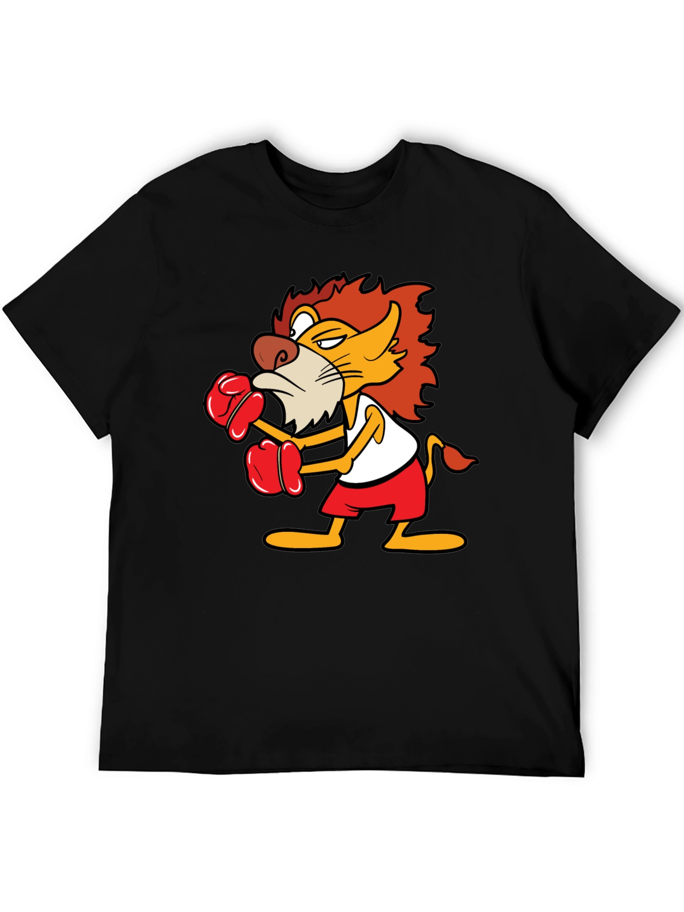 Boxing Lion Graphic Tee - Black T-Shirt