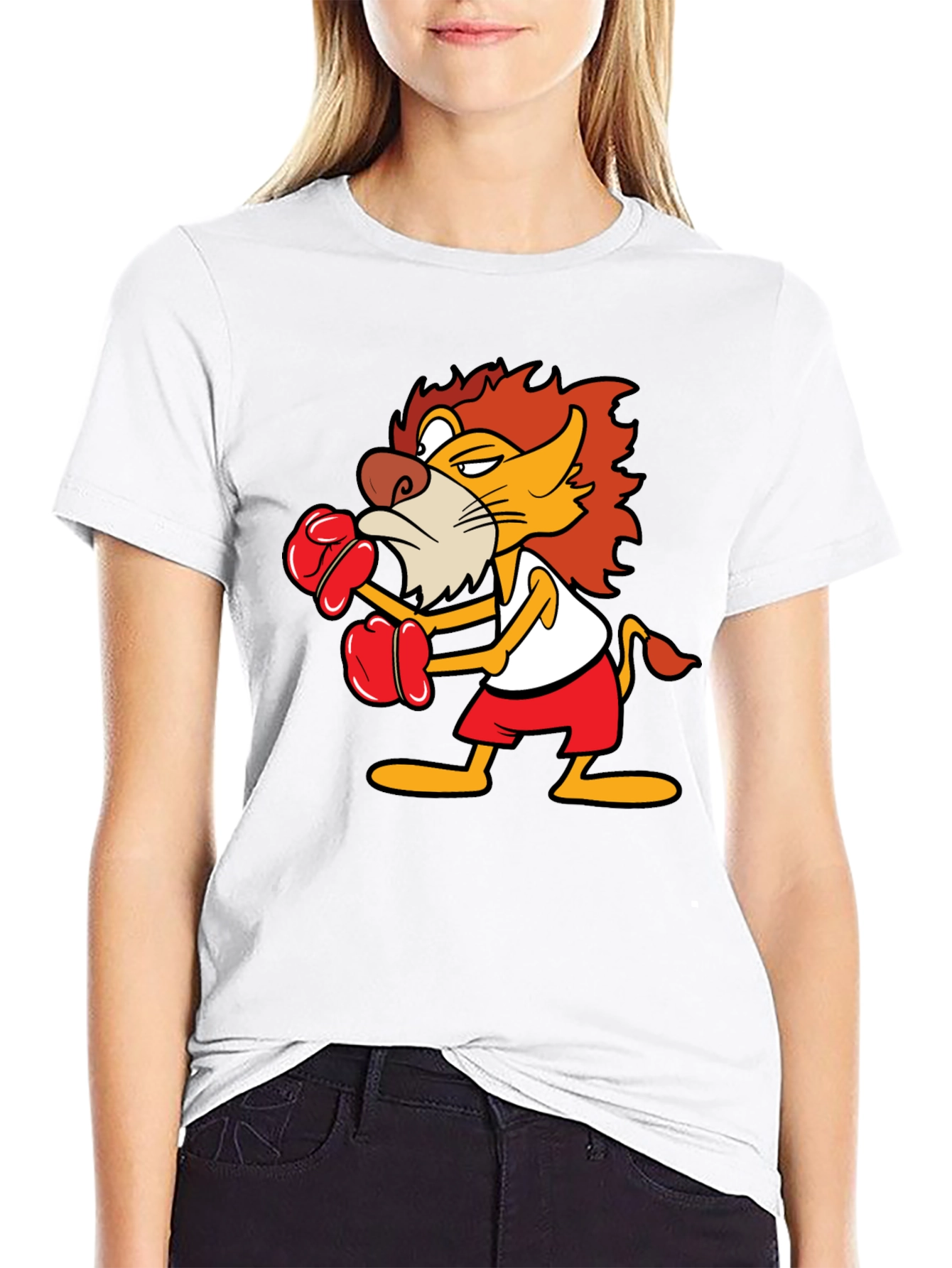 Boxing Lion Graphic Tee - Black T-Shirt