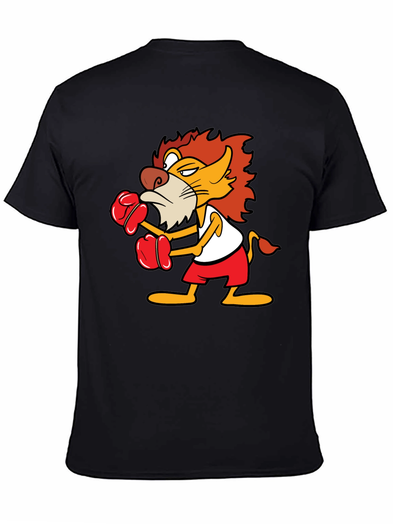 Boxing Lion Graphic Tee - Black T-Shirt