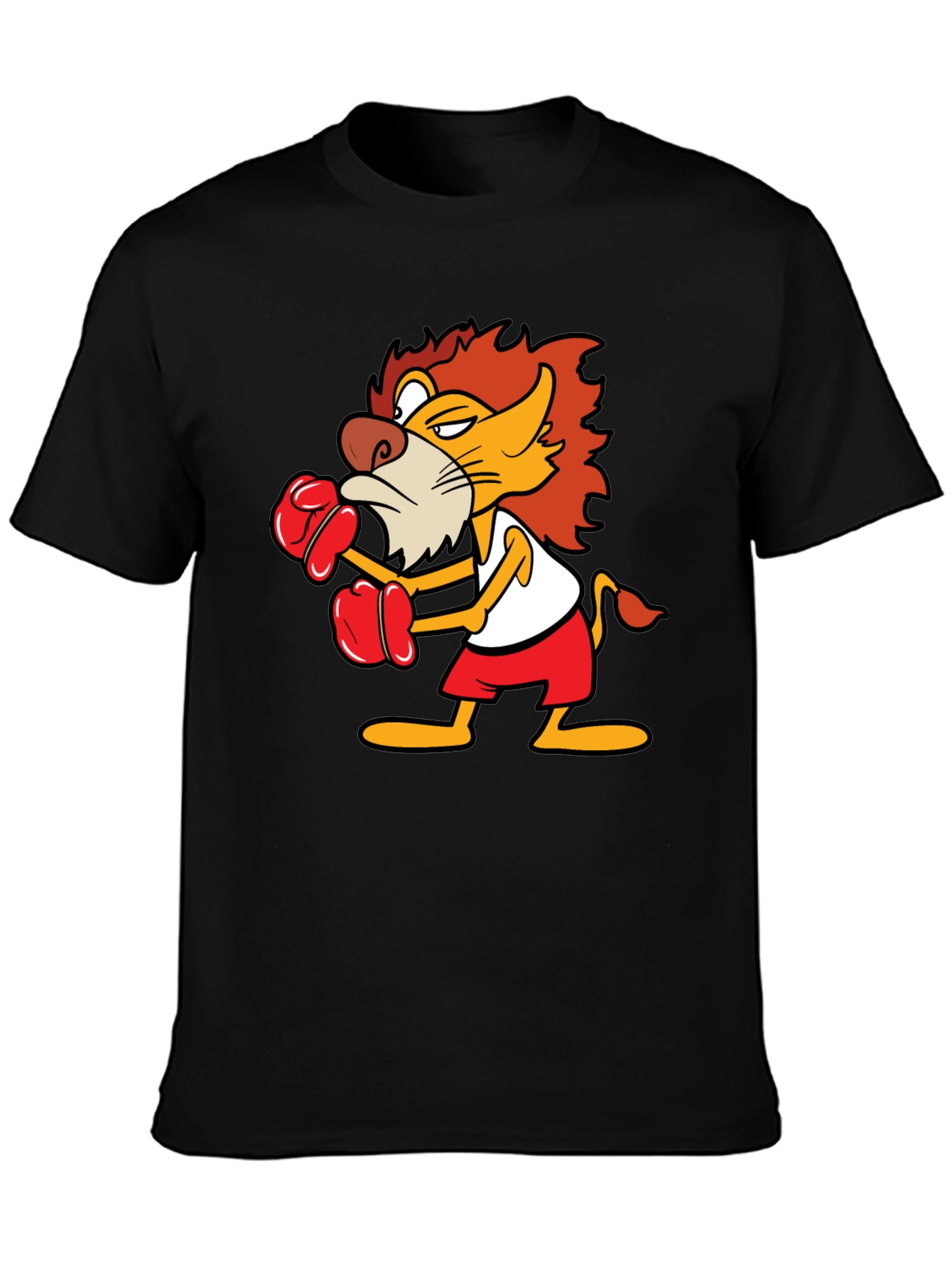 Boxing Lion Graphic Tee - Black T-Shirt
