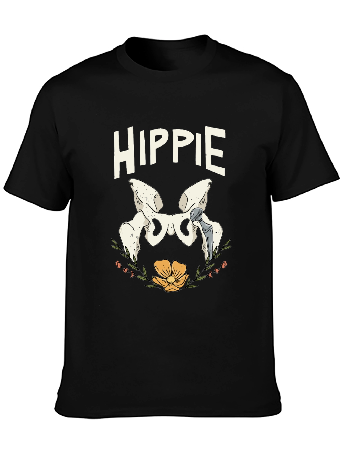 Hippie Hip Replacement Humor T-Shirt