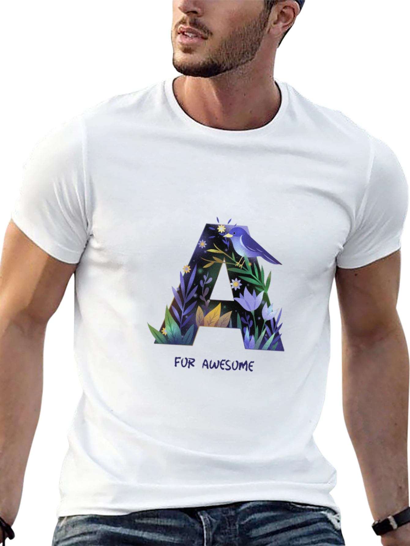 Awesome Letter A Graphic T-Shirt