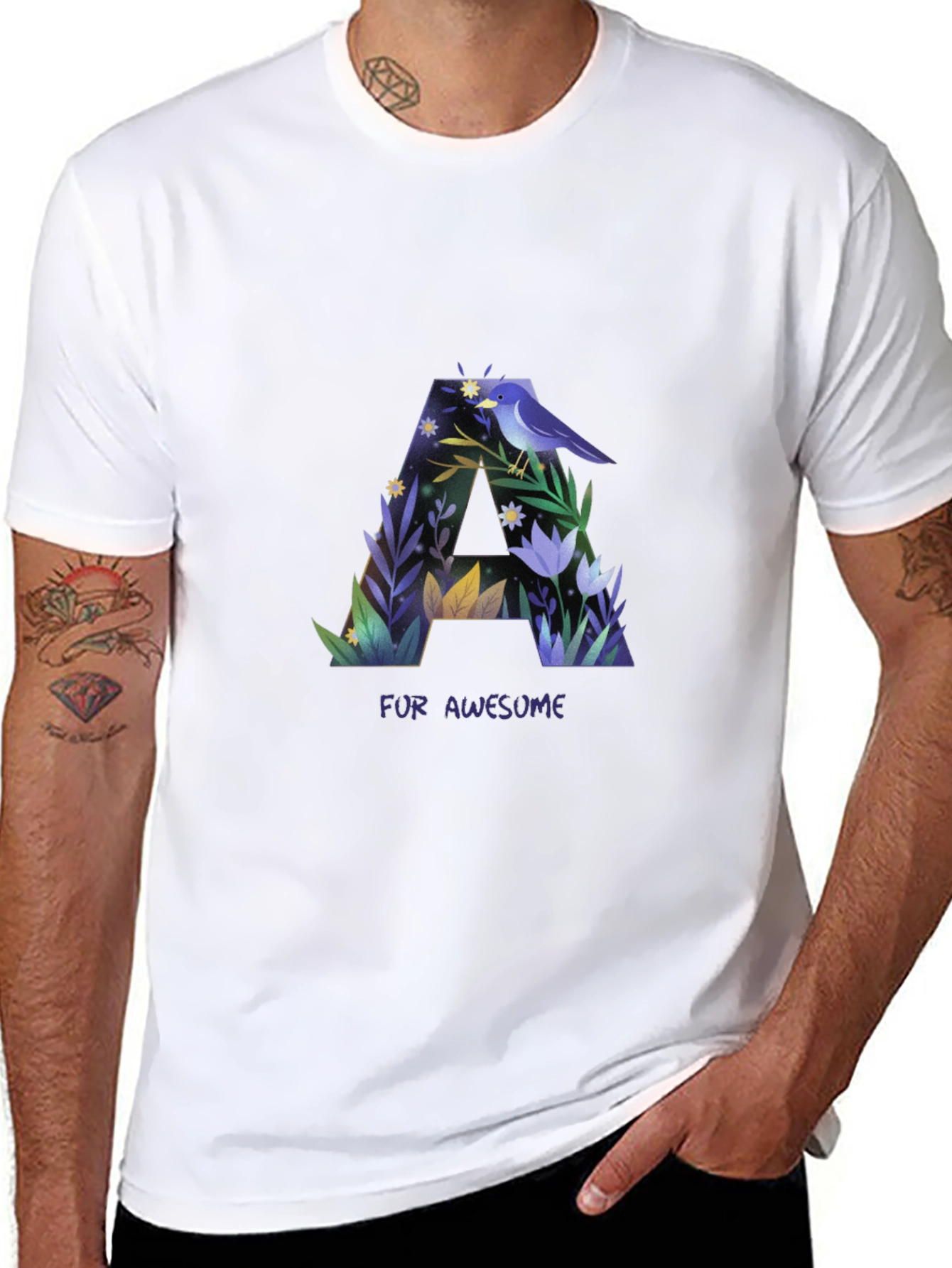 Awesome Letter A Graphic T-Shirt
