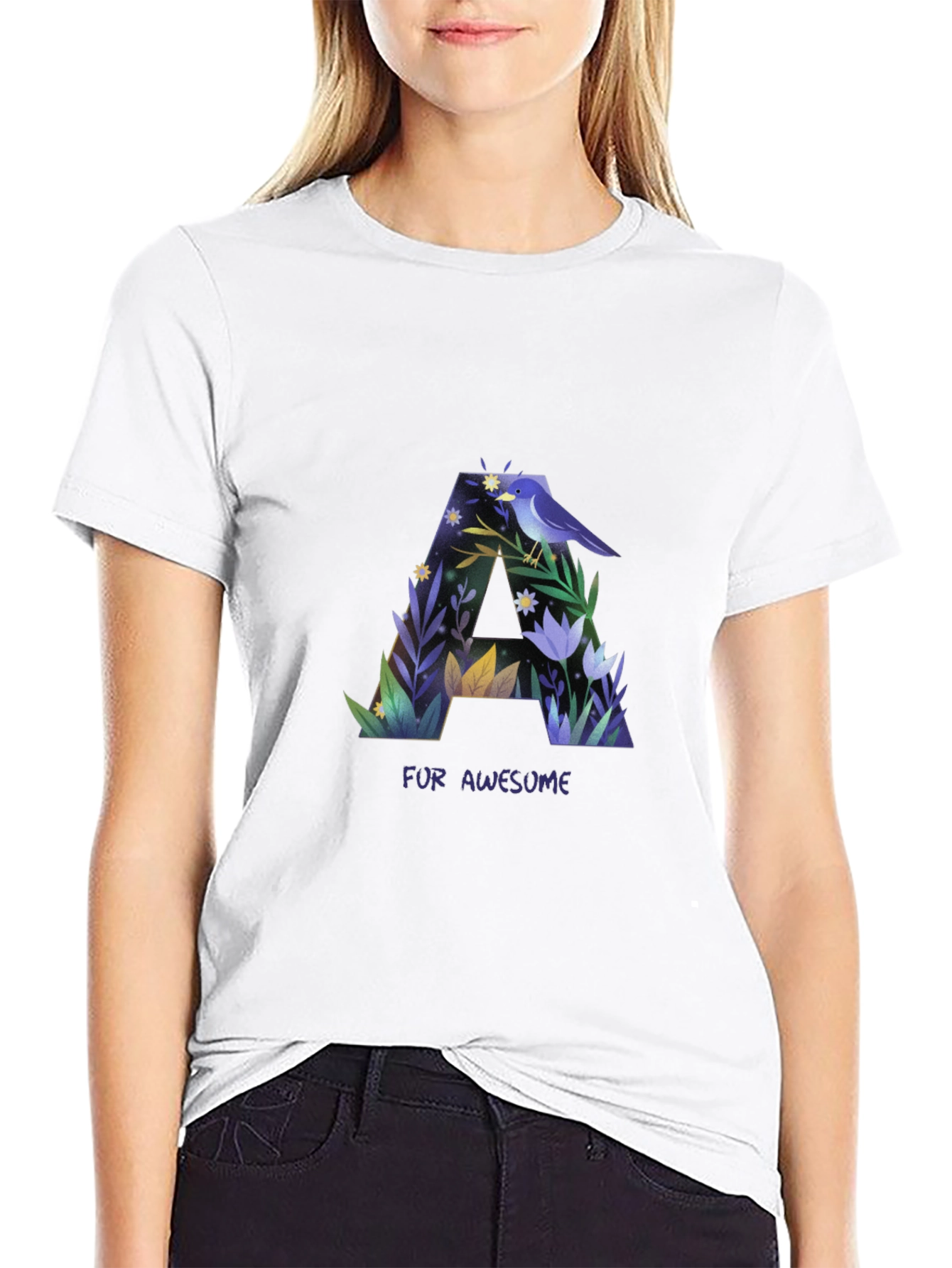 Awesome Letter A Graphic T-Shirt