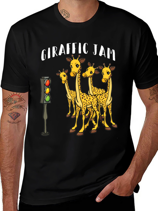 Giraffe Traffic Jam Graphic T-Shirt