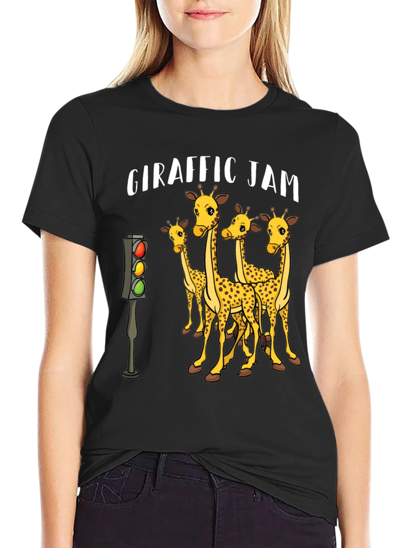Giraffe Traffic Jam Graphic T-Shirt