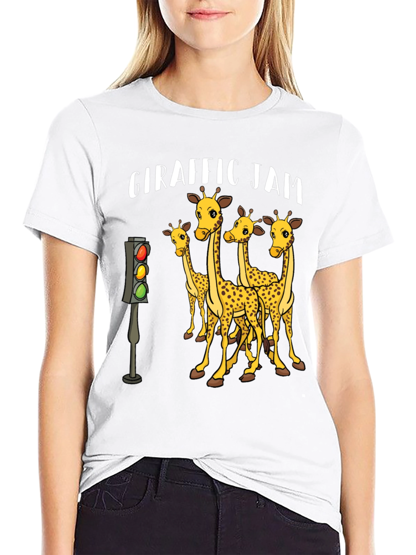 Giraffe Traffic Jam Graphic T-Shirt
