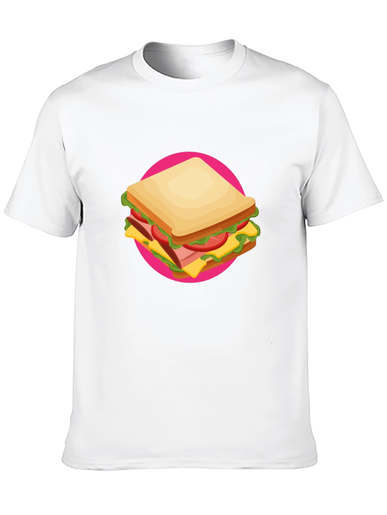Sandwich Graphic Tee - Casual Crew Neck T-Shirt