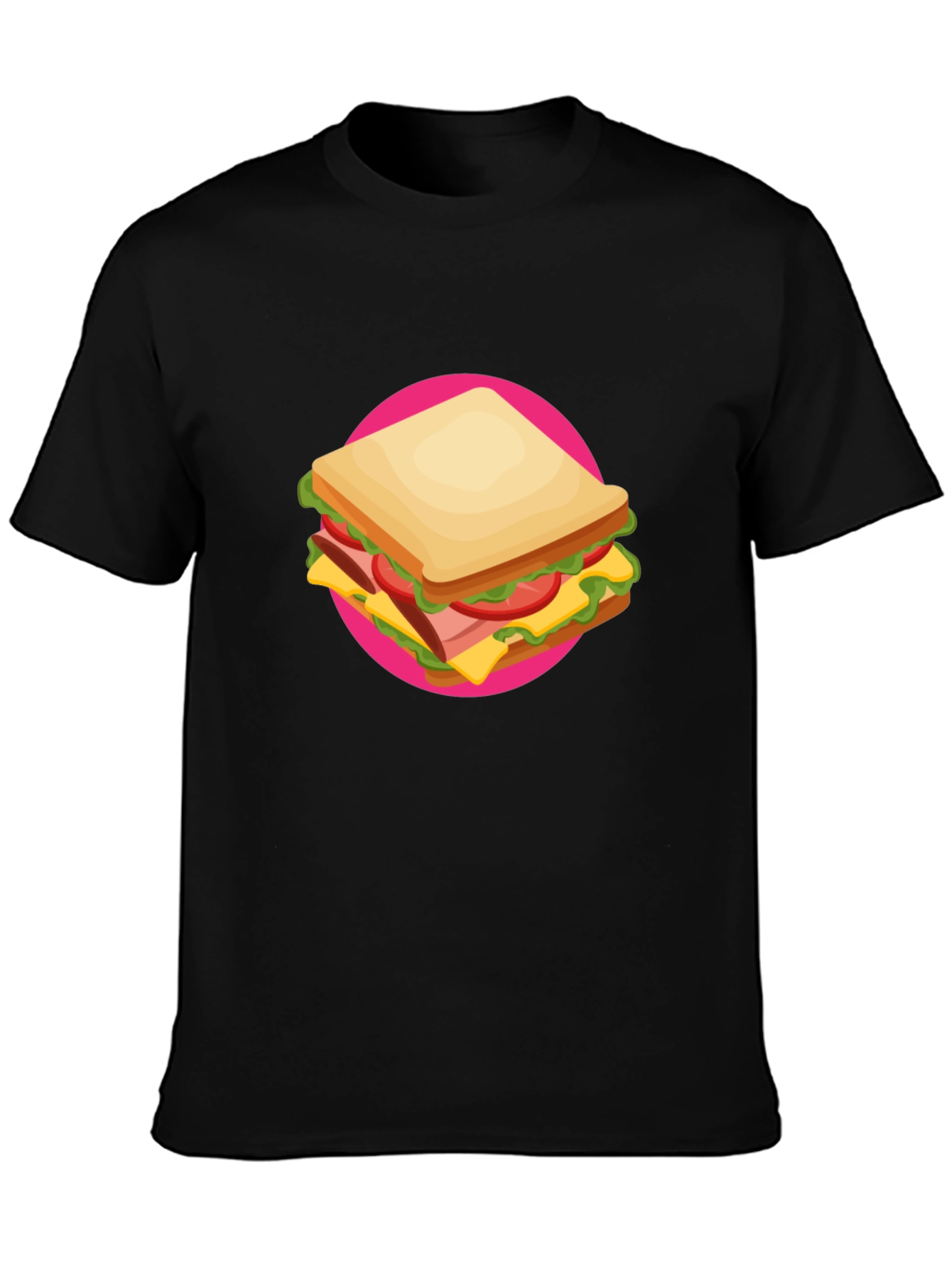 Sandwich Graphic Tee - Casual Crew Neck T-Shirt