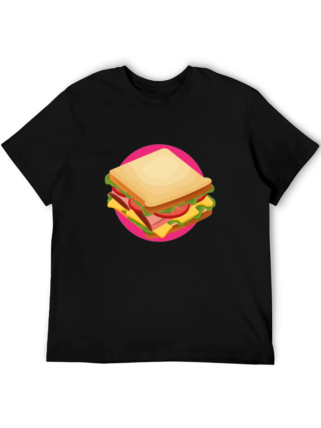 Sandwich Graphic Tee - Casual Crew Neck T-Shirt