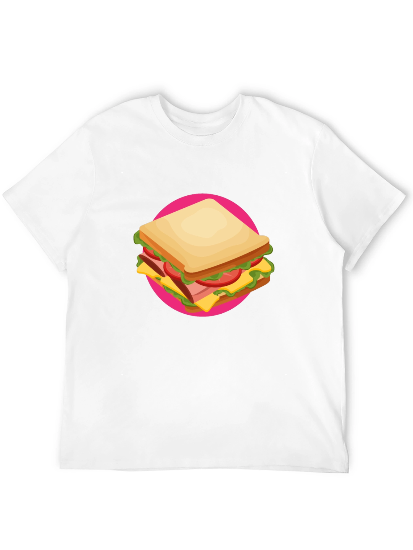 Sandwich Graphic Tee - Casual Crew Neck T-Shirt