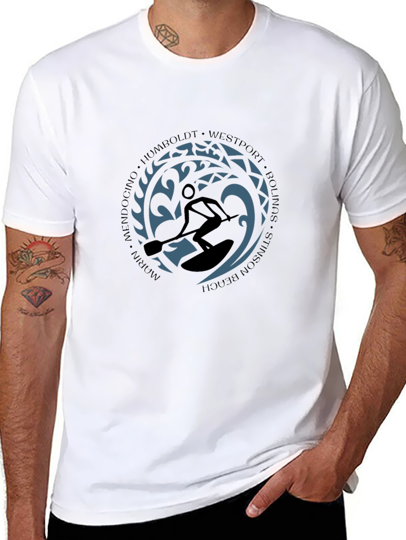 Paddleboarder Graphic Tee - Coastal Style