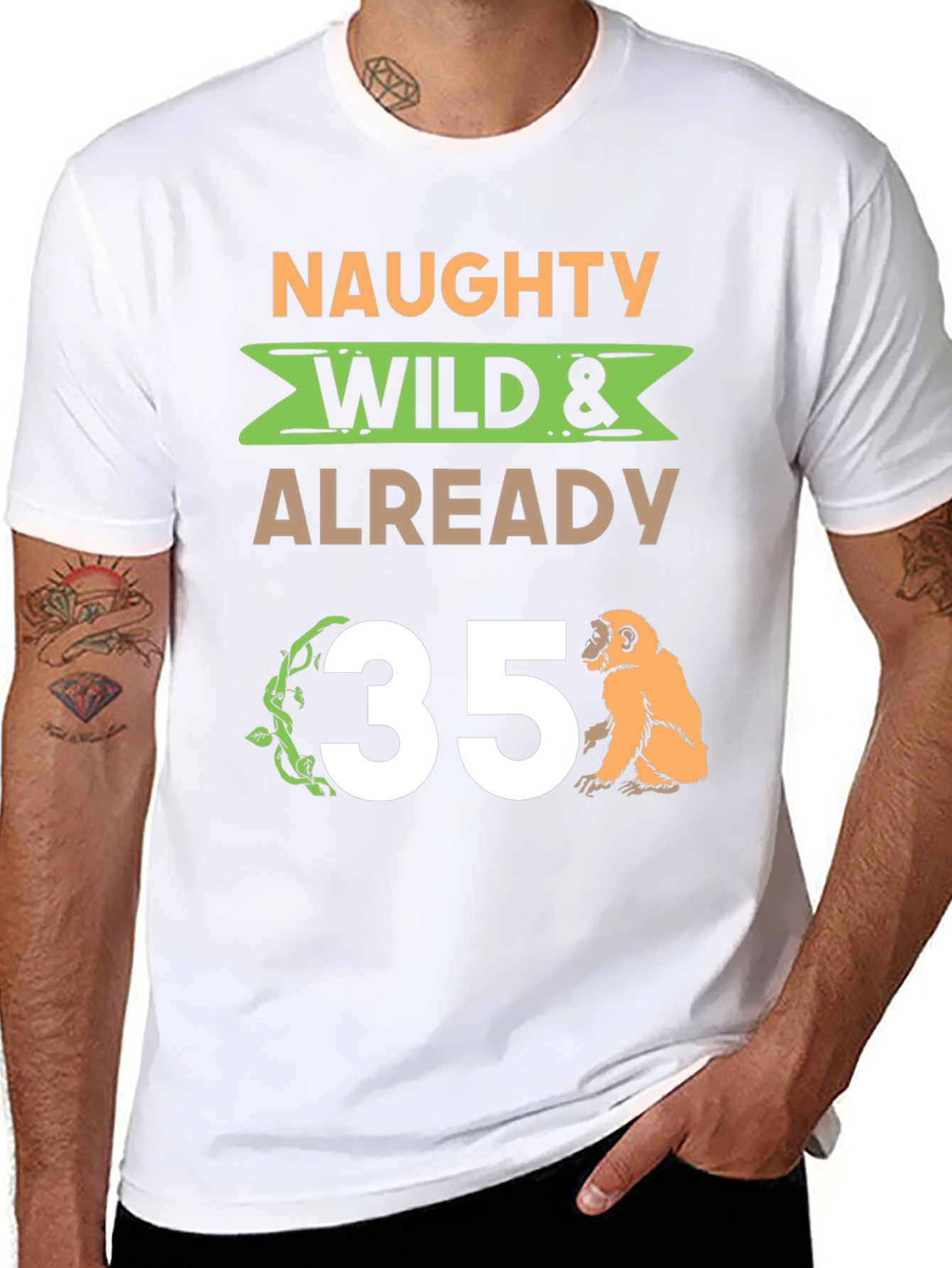 Naughty Wild & Already 35 Graphic Tee
