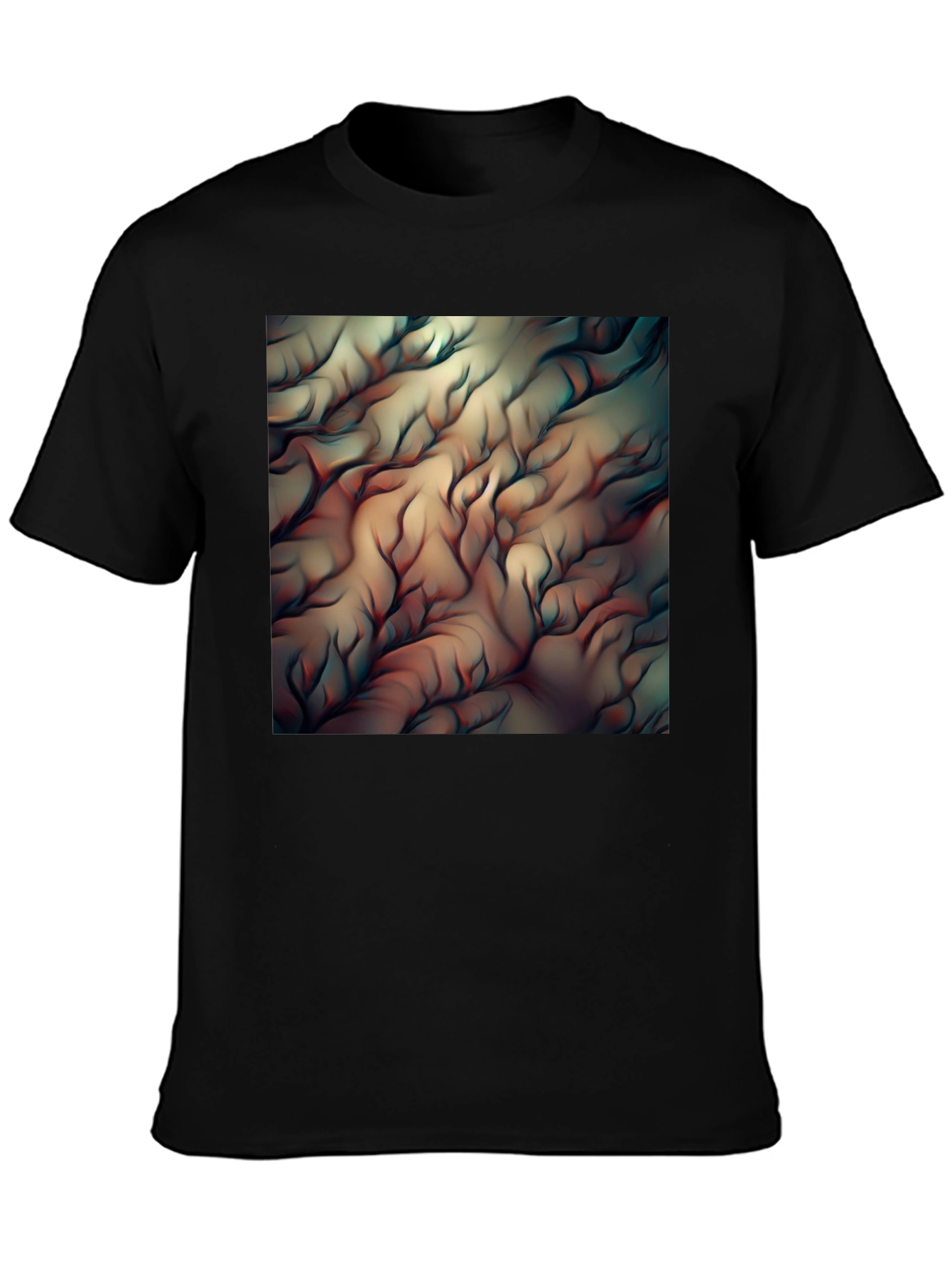 Abstract Flowing Lines Graphic T-Shirt