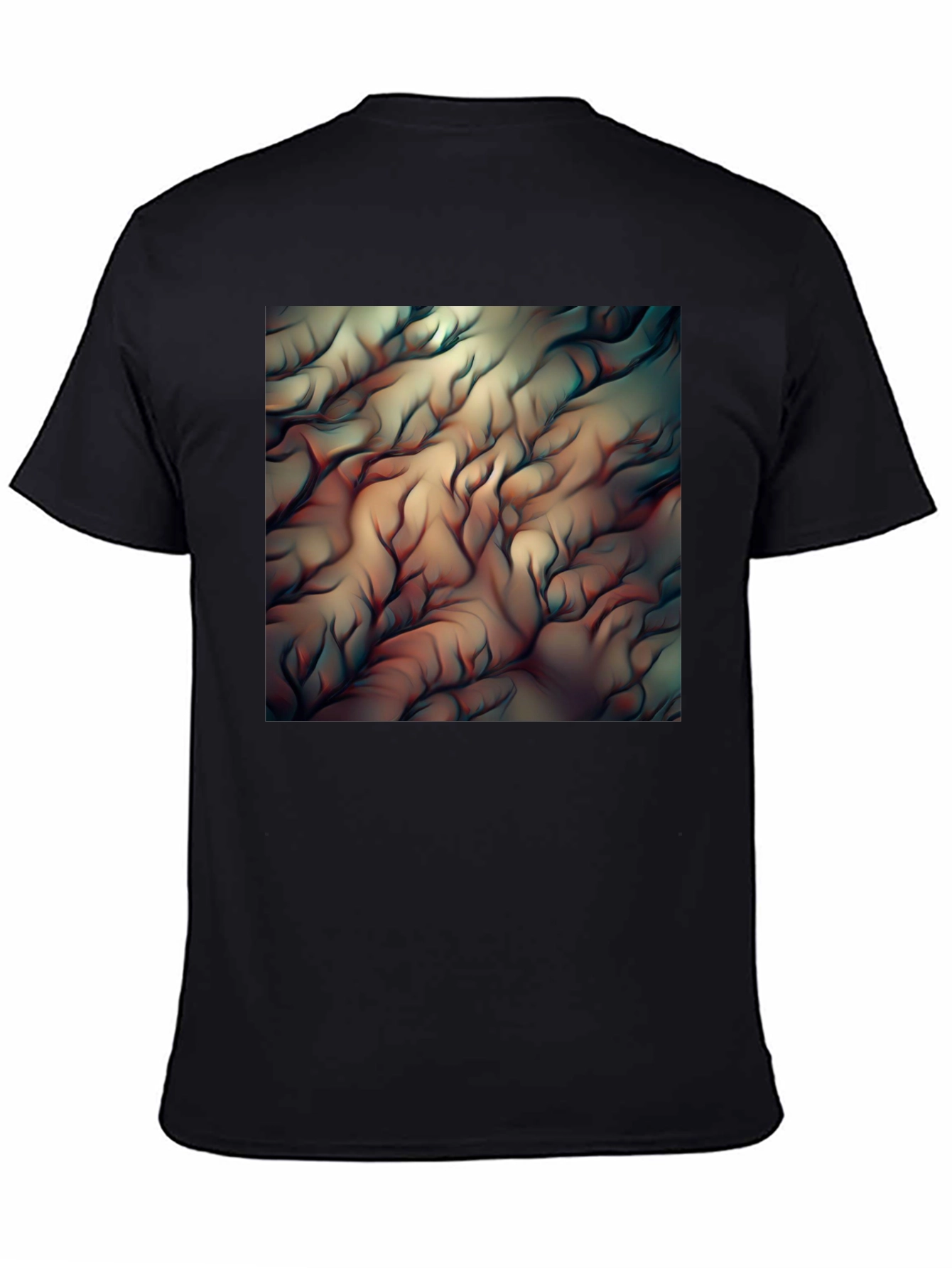Abstract Flowing Lines Graphic T-Shirt