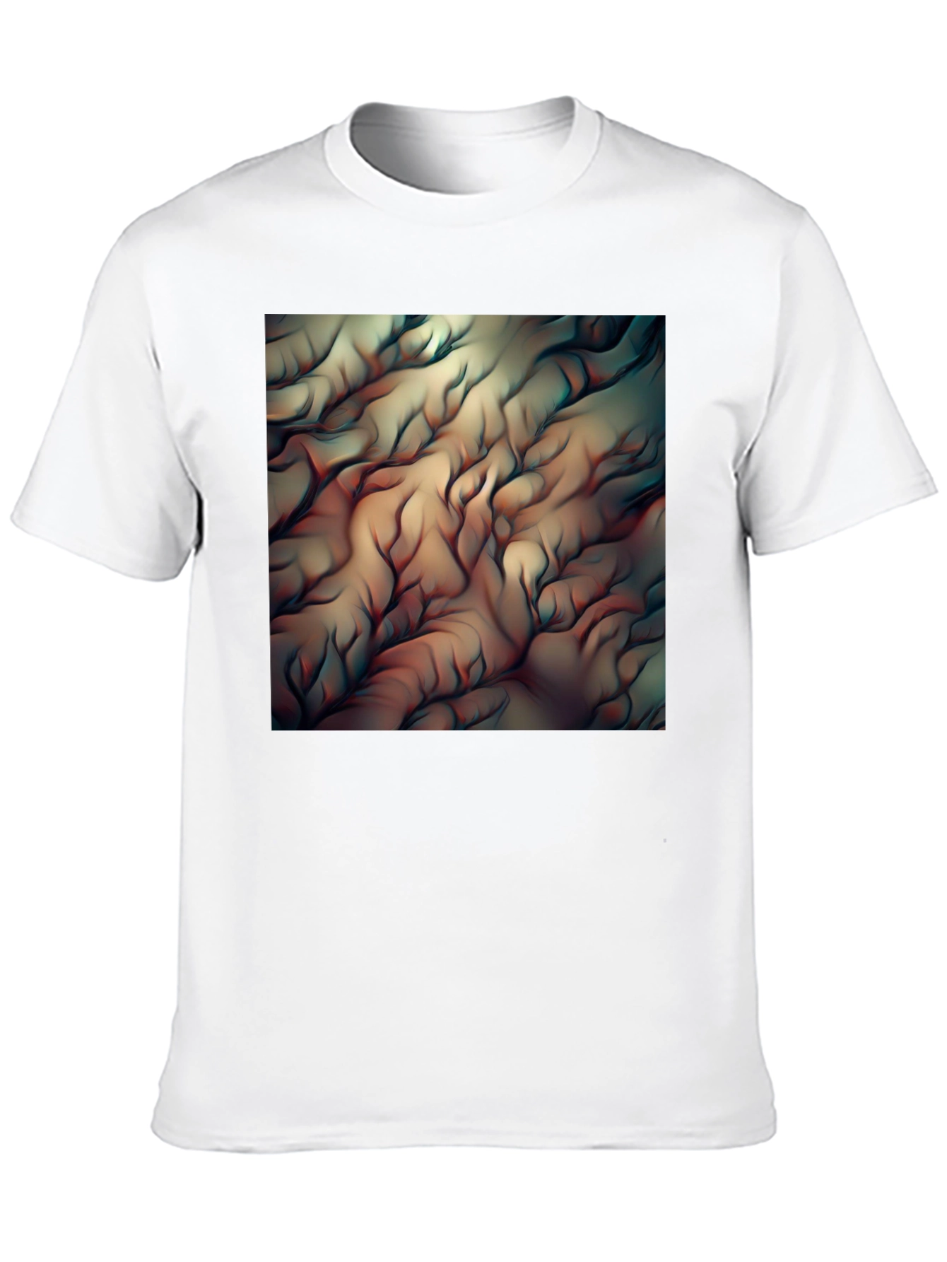 Abstract Flowing Lines Graphic T-Shirt