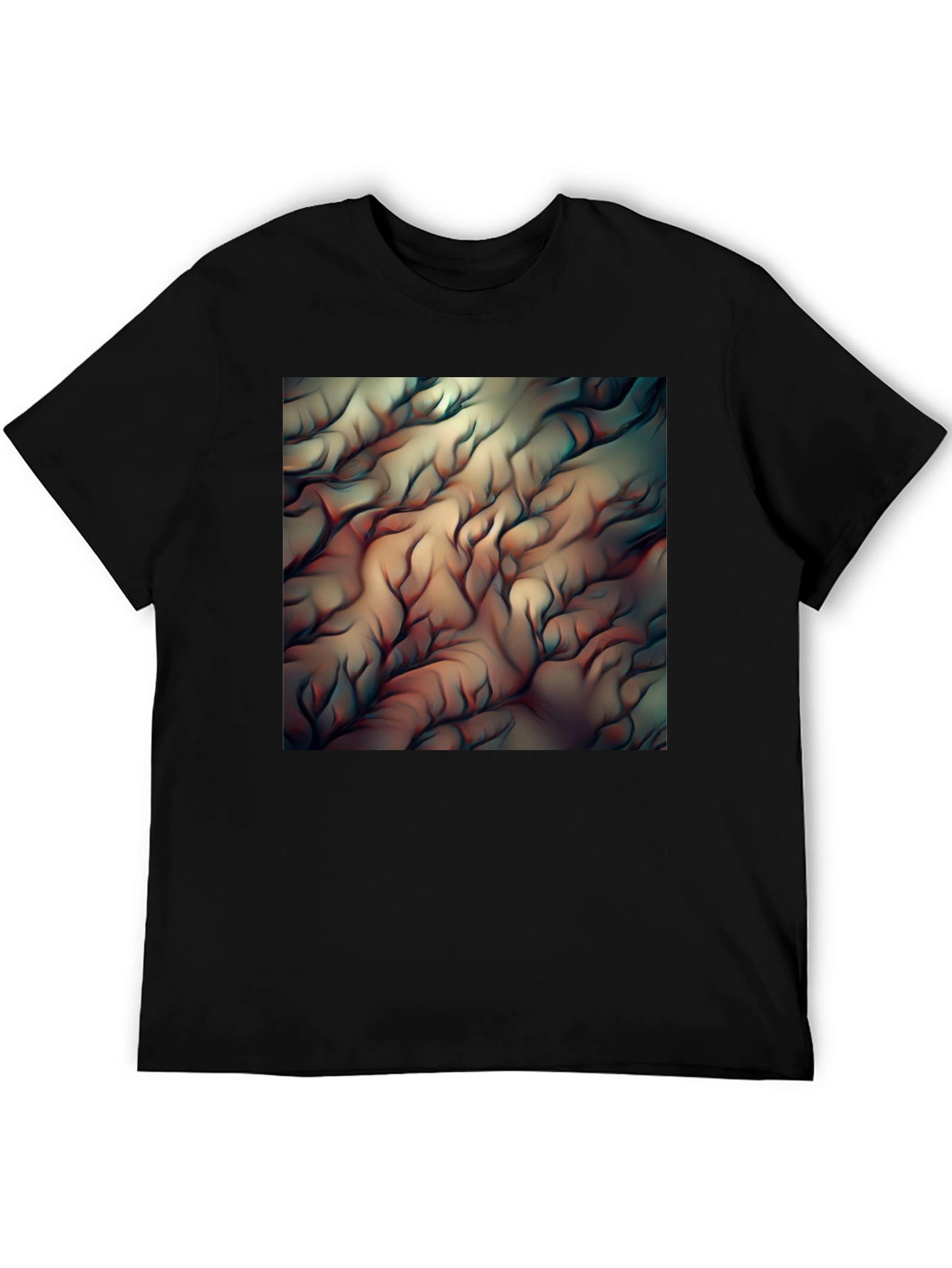 Abstract Flowing Lines Graphic T-Shirt