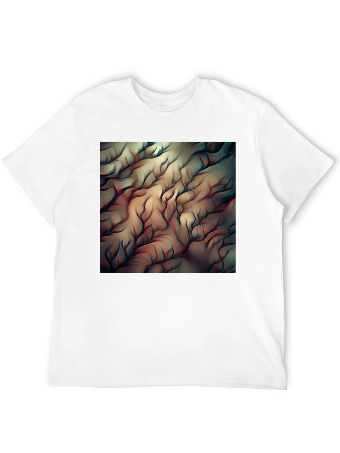 Abstract Flowing Lines Graphic T-Shirt