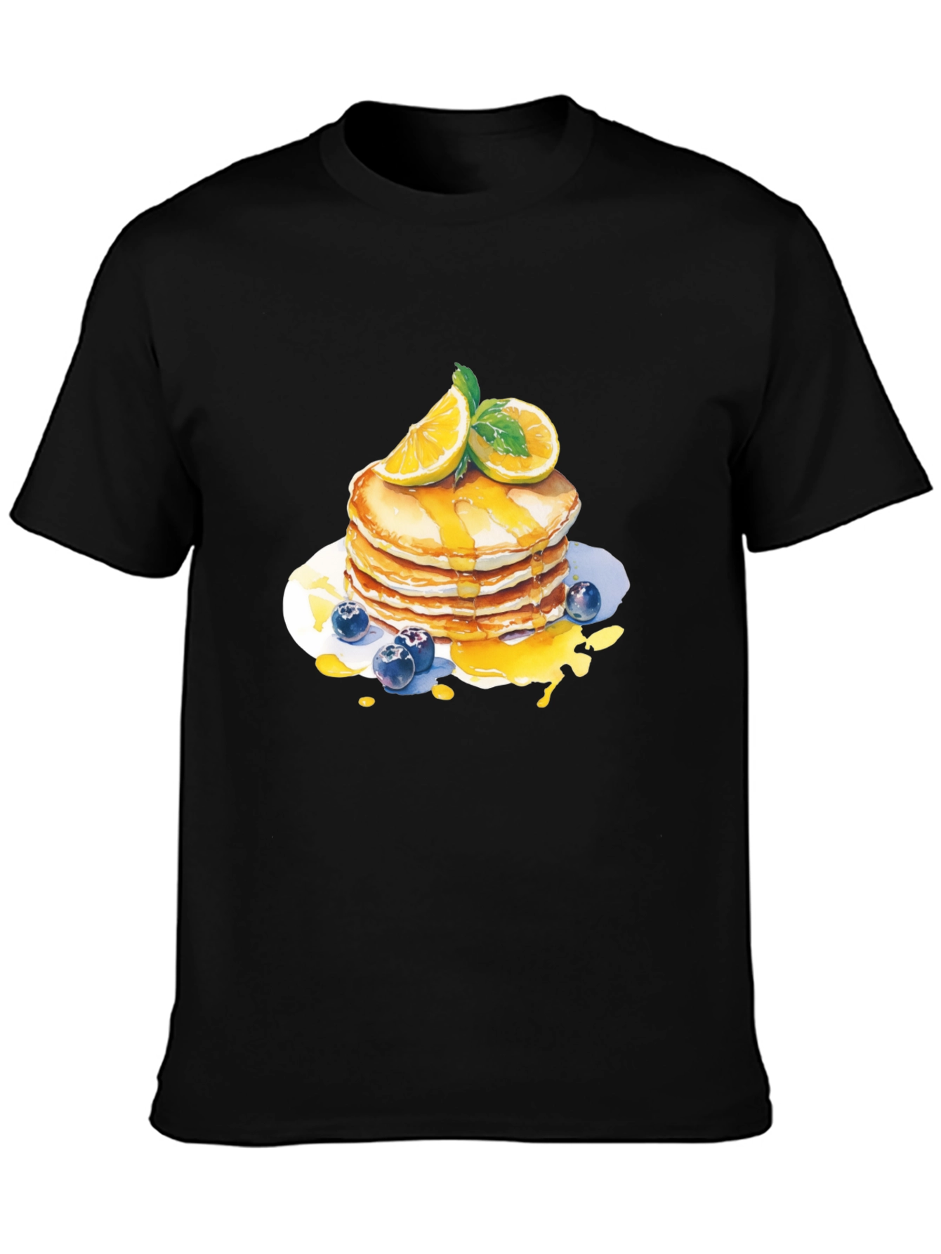 Pancake Stack Graphic Tee - Sweet Breakfast Shirt