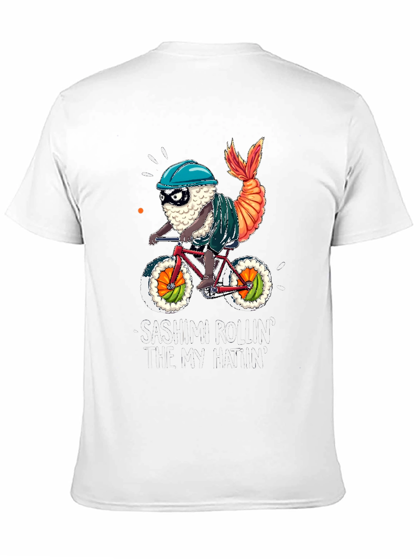 Sashimi Rollin T-Shirt - Funny Sushi Bike Tee