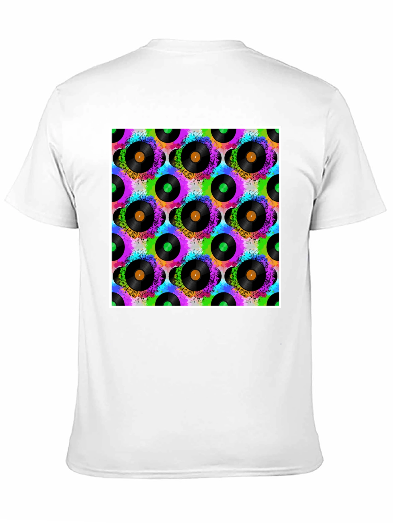 Vinyl Record Pattern T-Shirt