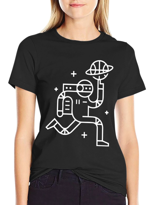 Astronaut Basketball T-Shirt - Black