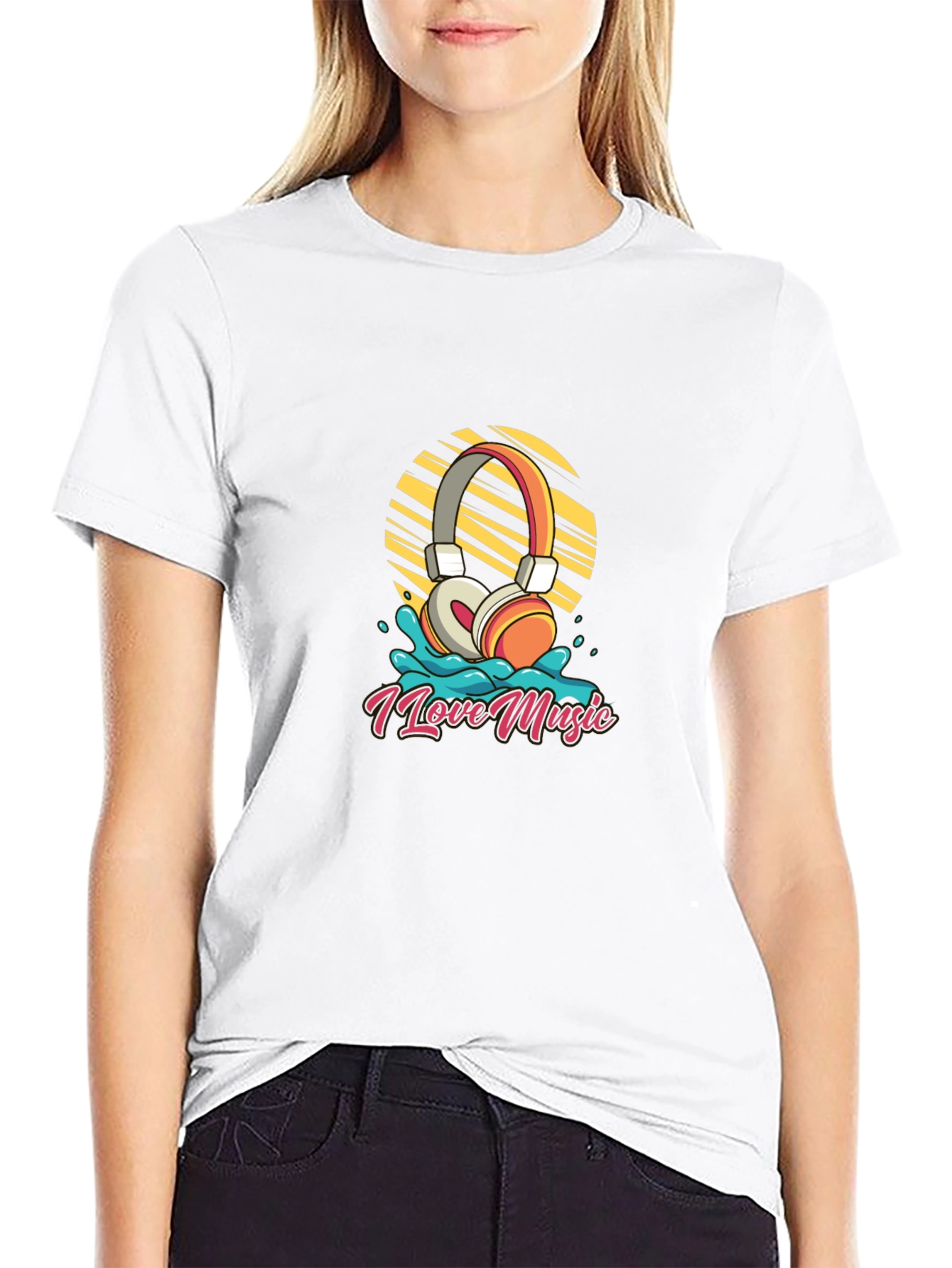 I Love Music Graphic Tee - Stylish Comfort