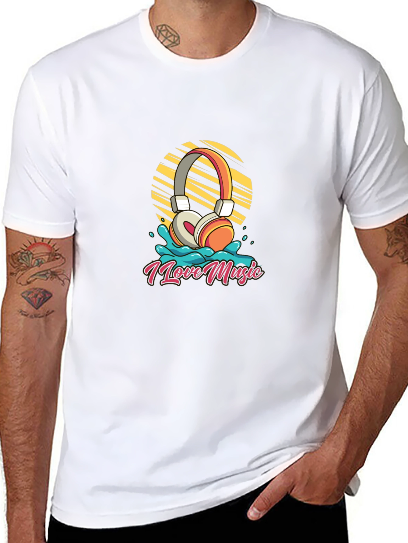 I Love Music Graphic Tee - Stylish Comfort