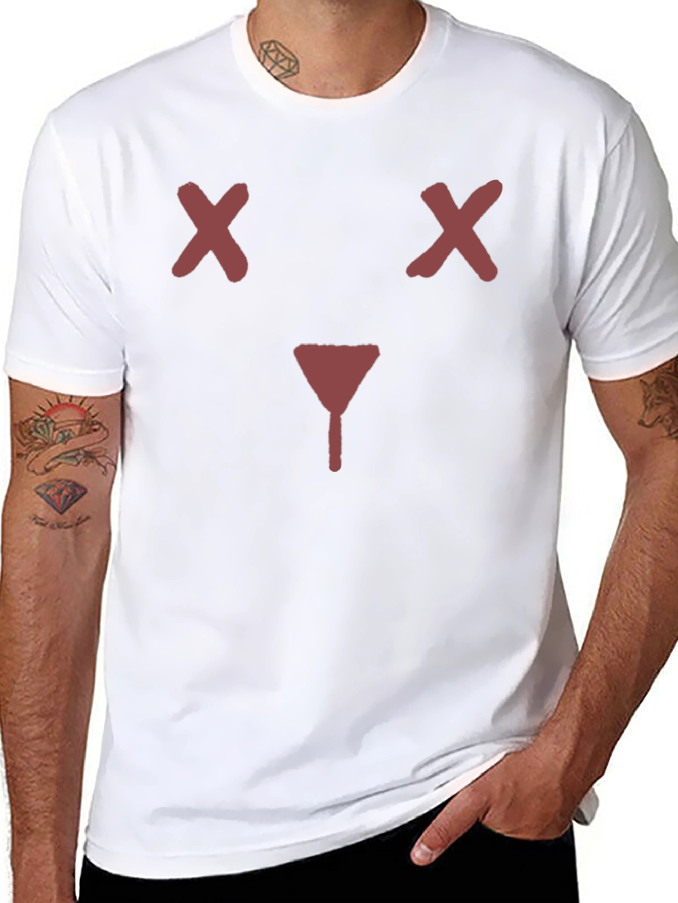 Mens Black Graphic Tee - X Eyes