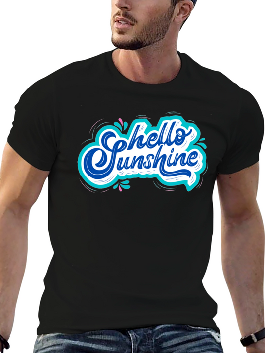 Hello Sunshine Black Graphic T-Shirt