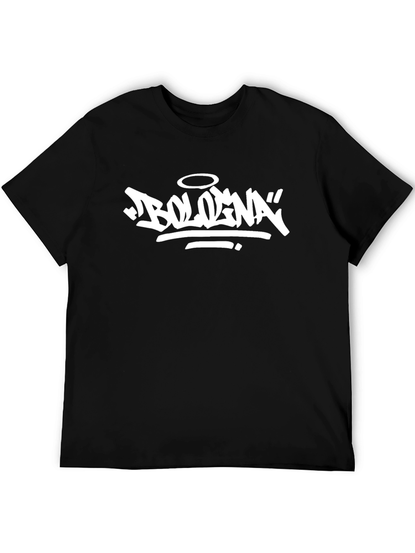 Bologna Graphic Tee - Black Crew Neck T-Shirt