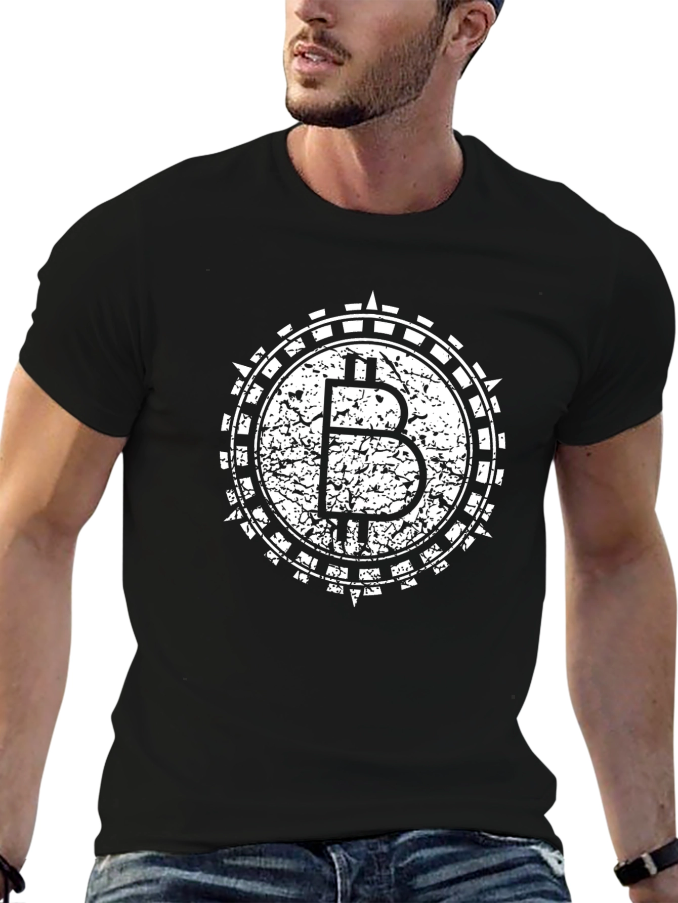 Bitcoin Distressed Graphic Tee