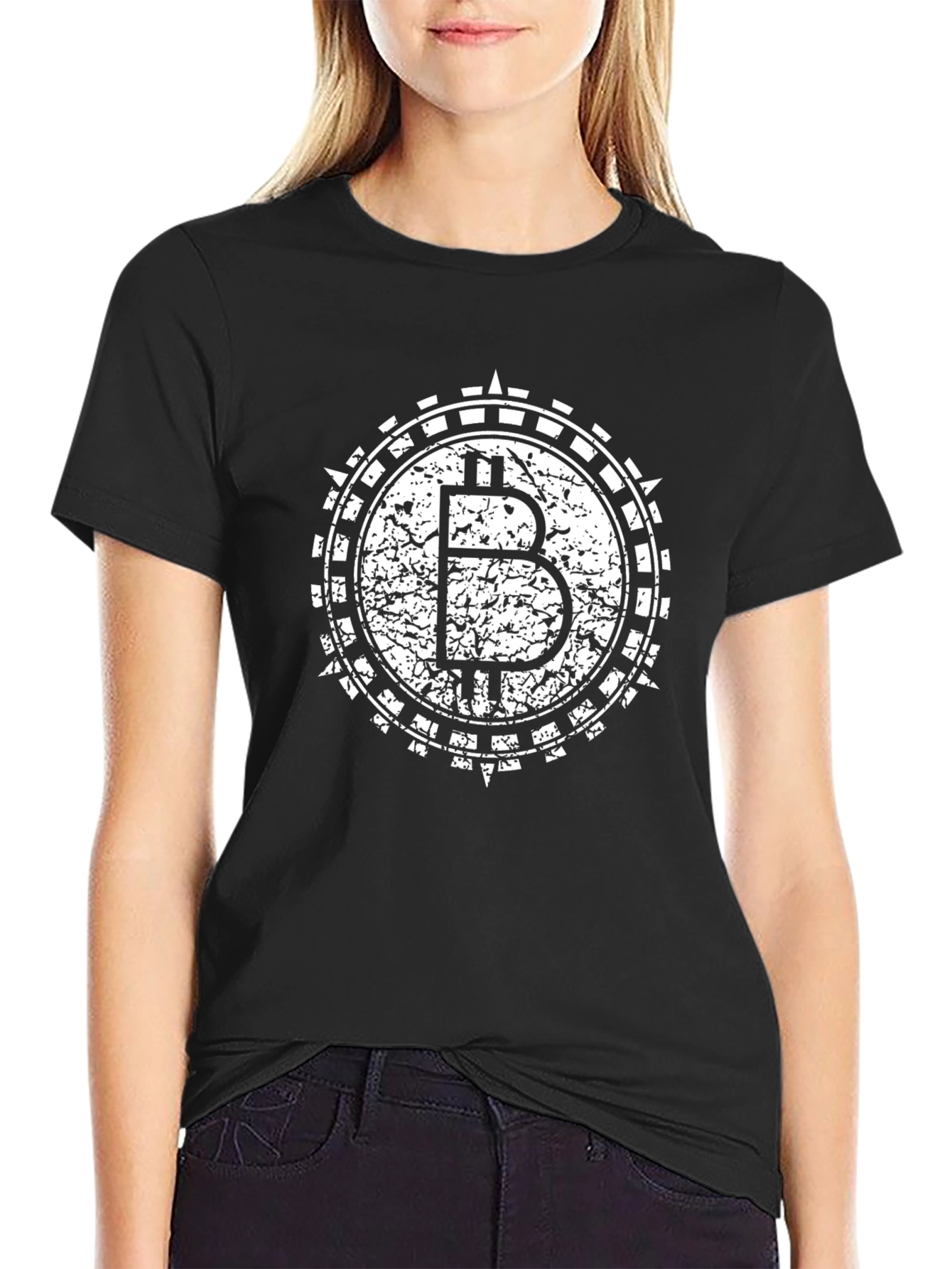 Bitcoin Distressed Graphic Tee