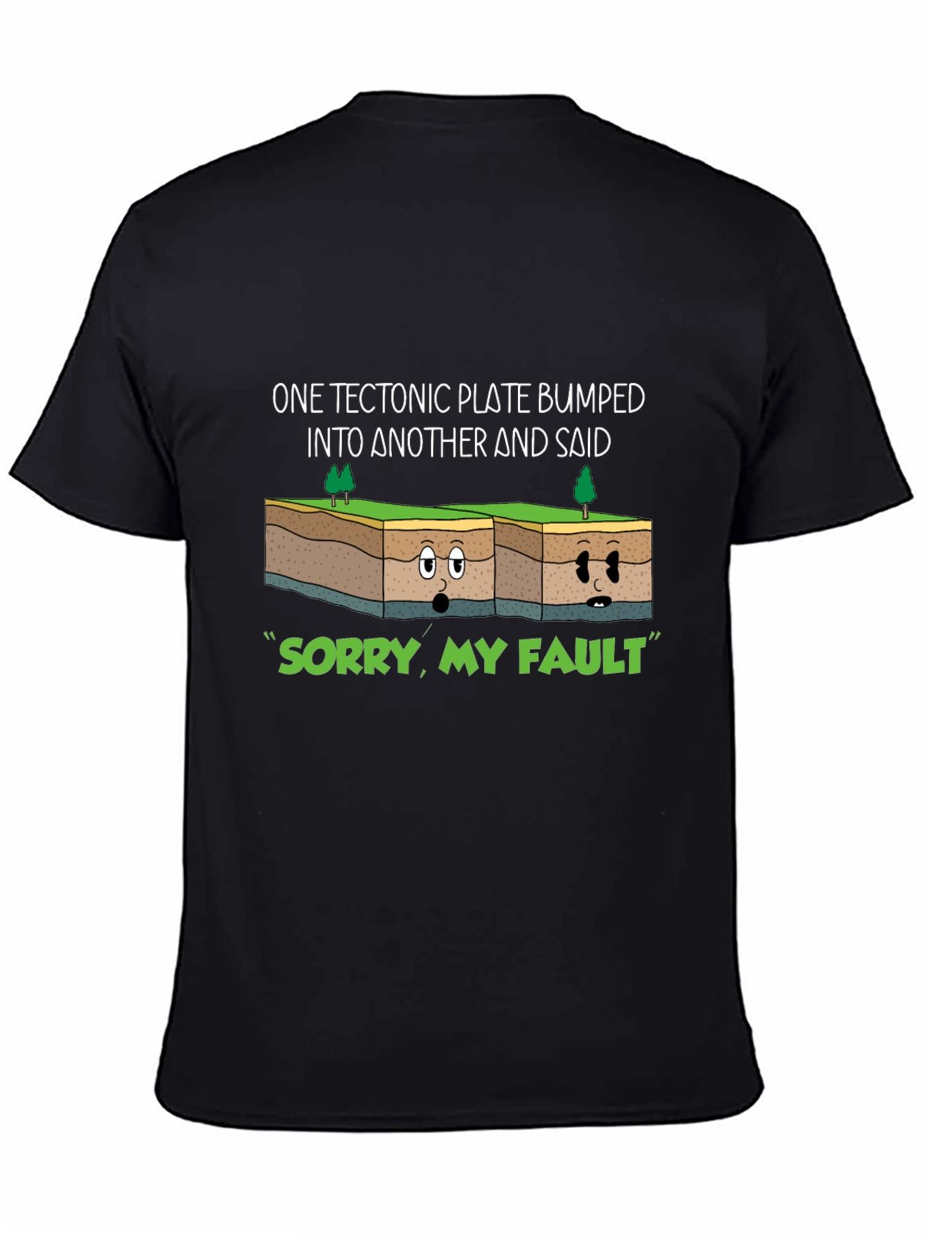 Tectonic Plate Fault Humor Graphic Tee