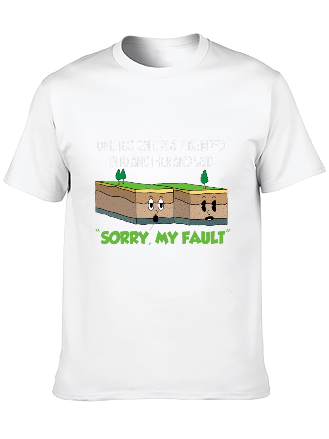Tectonic Plate Fault Humor Graphic Tee