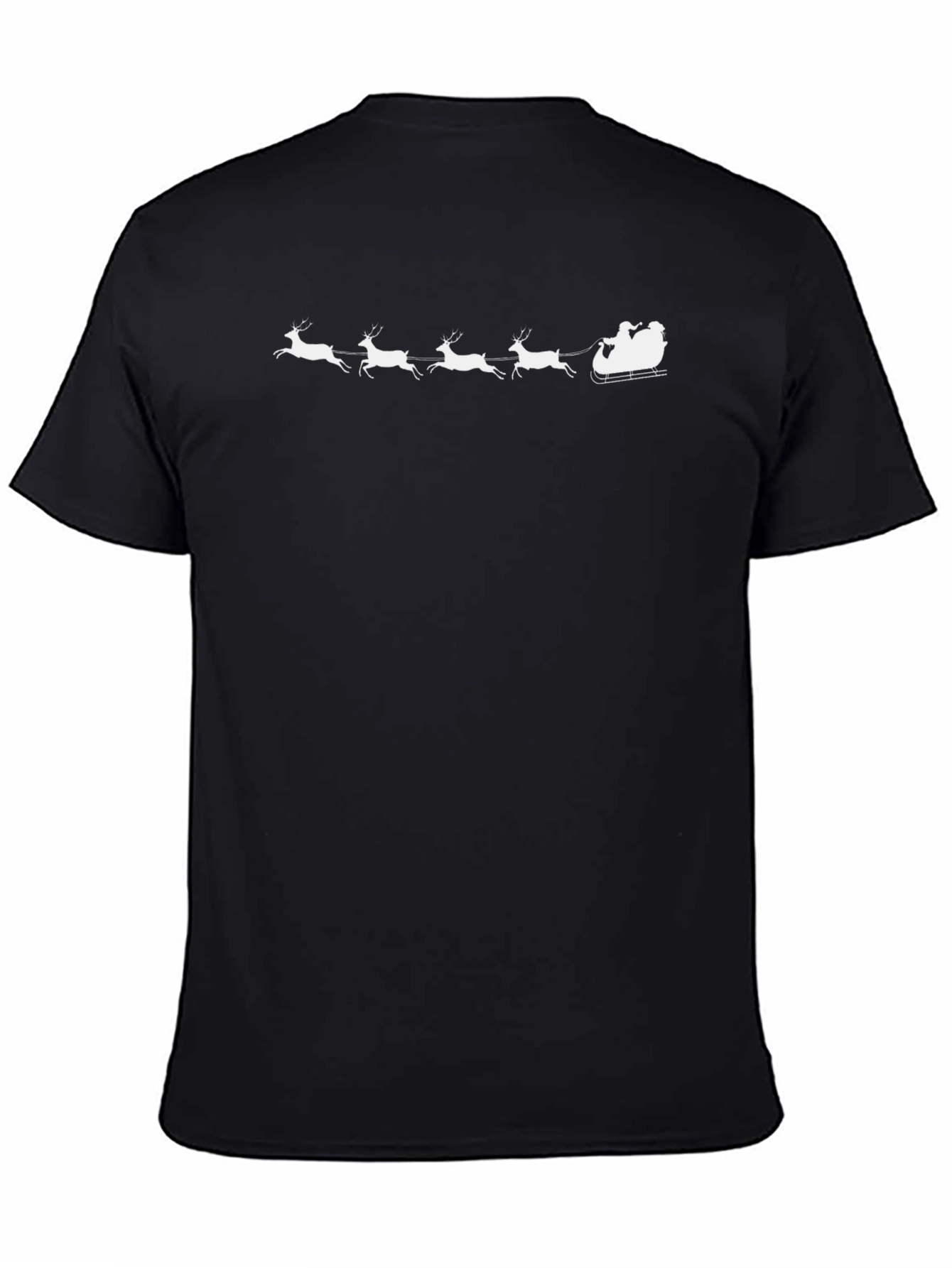 Santas Sleigh Black T-Shirt