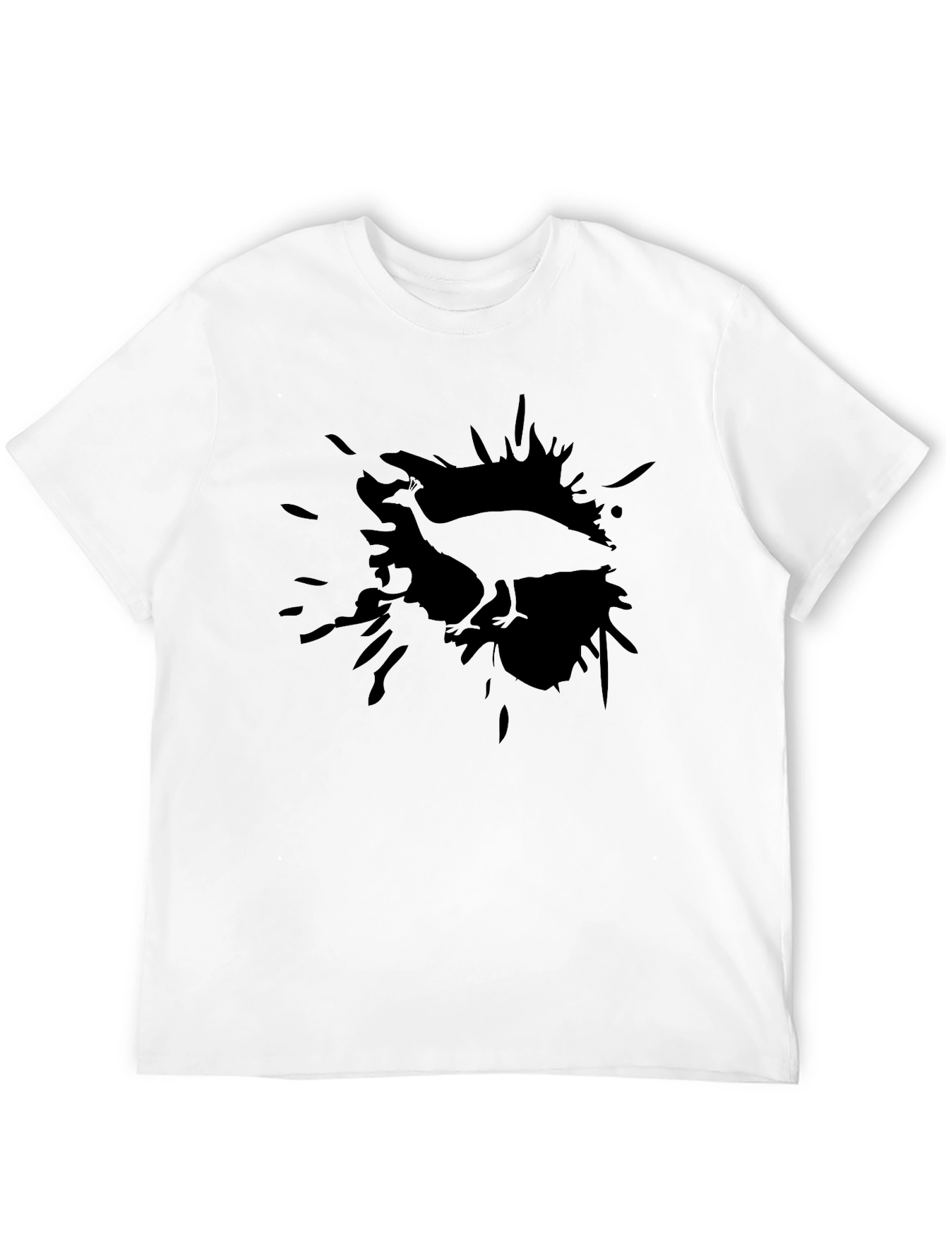 Mens Black T-Shirt with Bird Graphic