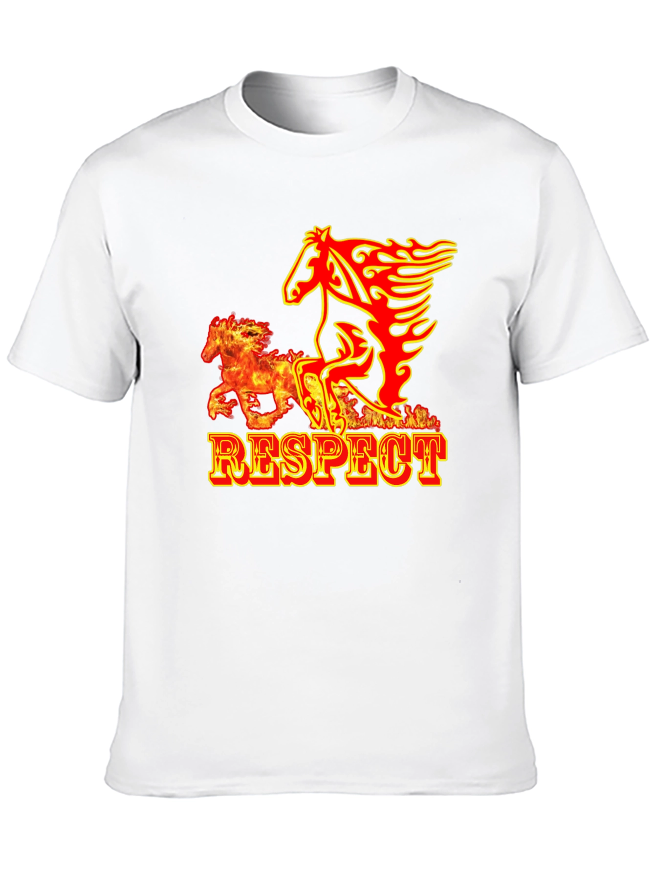 Respect Flame Horse Graphic T-Shirt