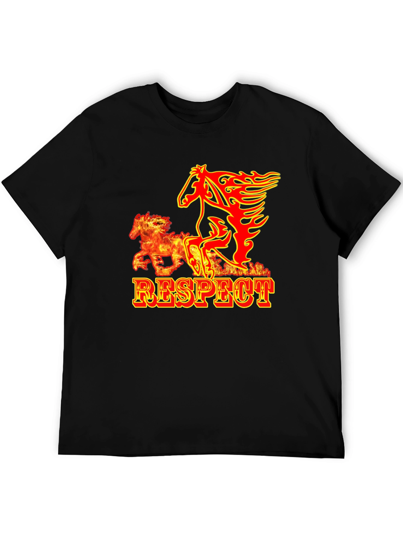 Respect Flame Horse Graphic T-Shirt