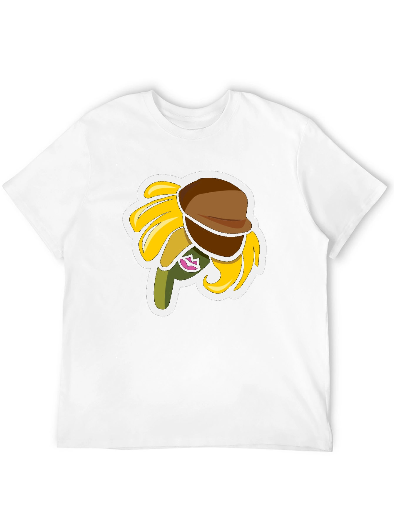 Sunflower Character Graphic Black T-Shirt