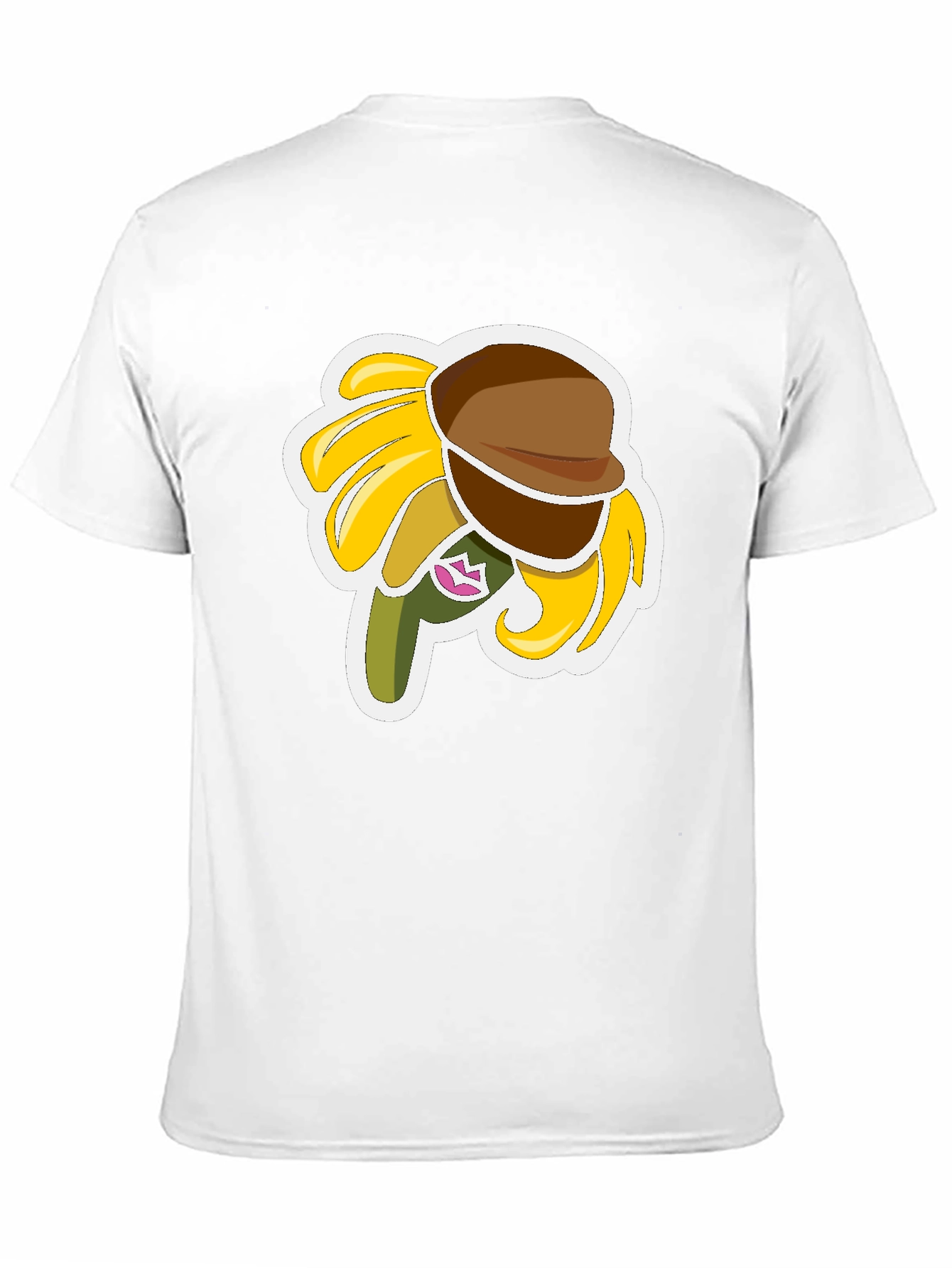 Sunflower Character Graphic Black T-Shirt