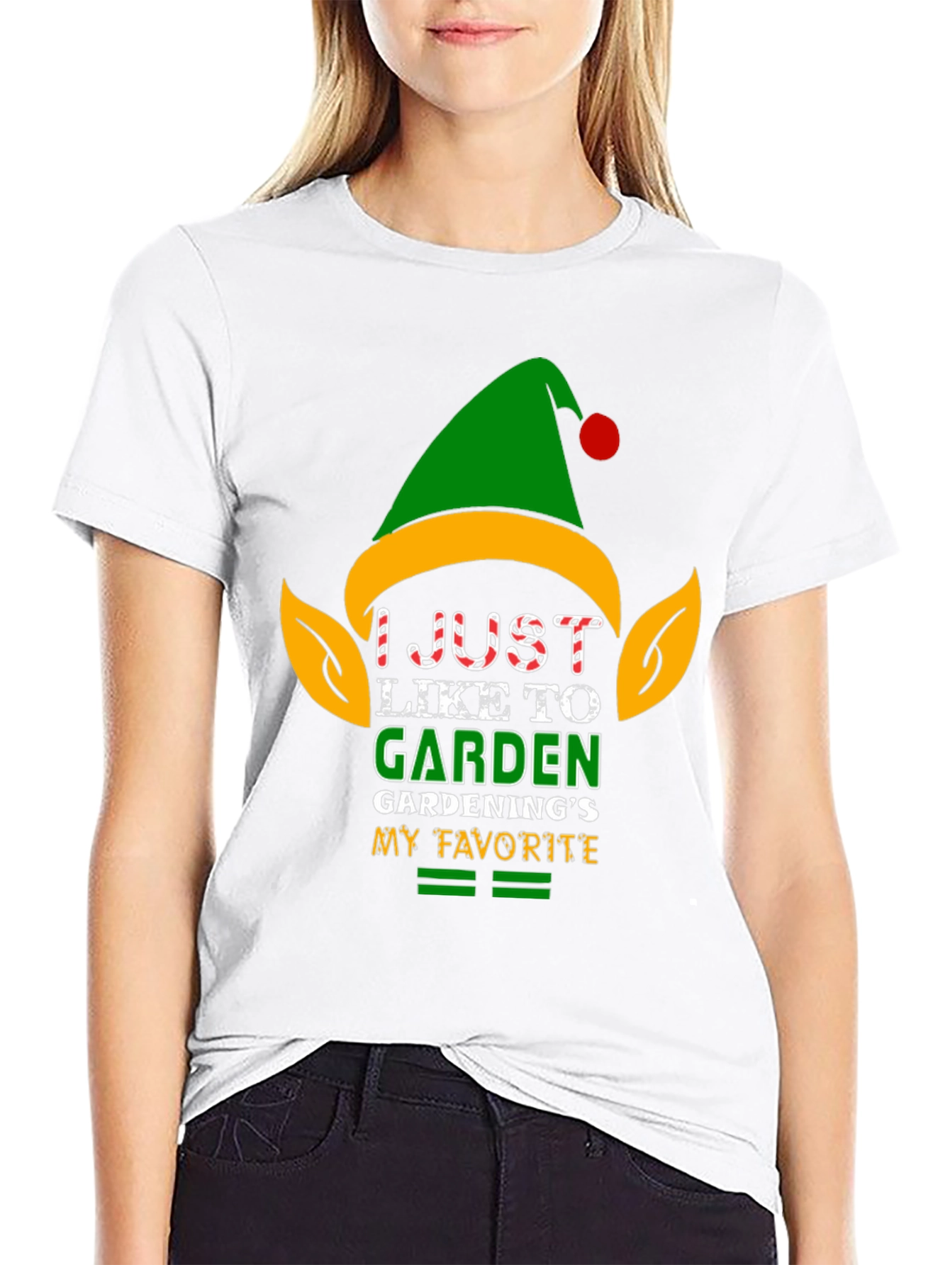 I Just Like to Garden Black T-Shirt