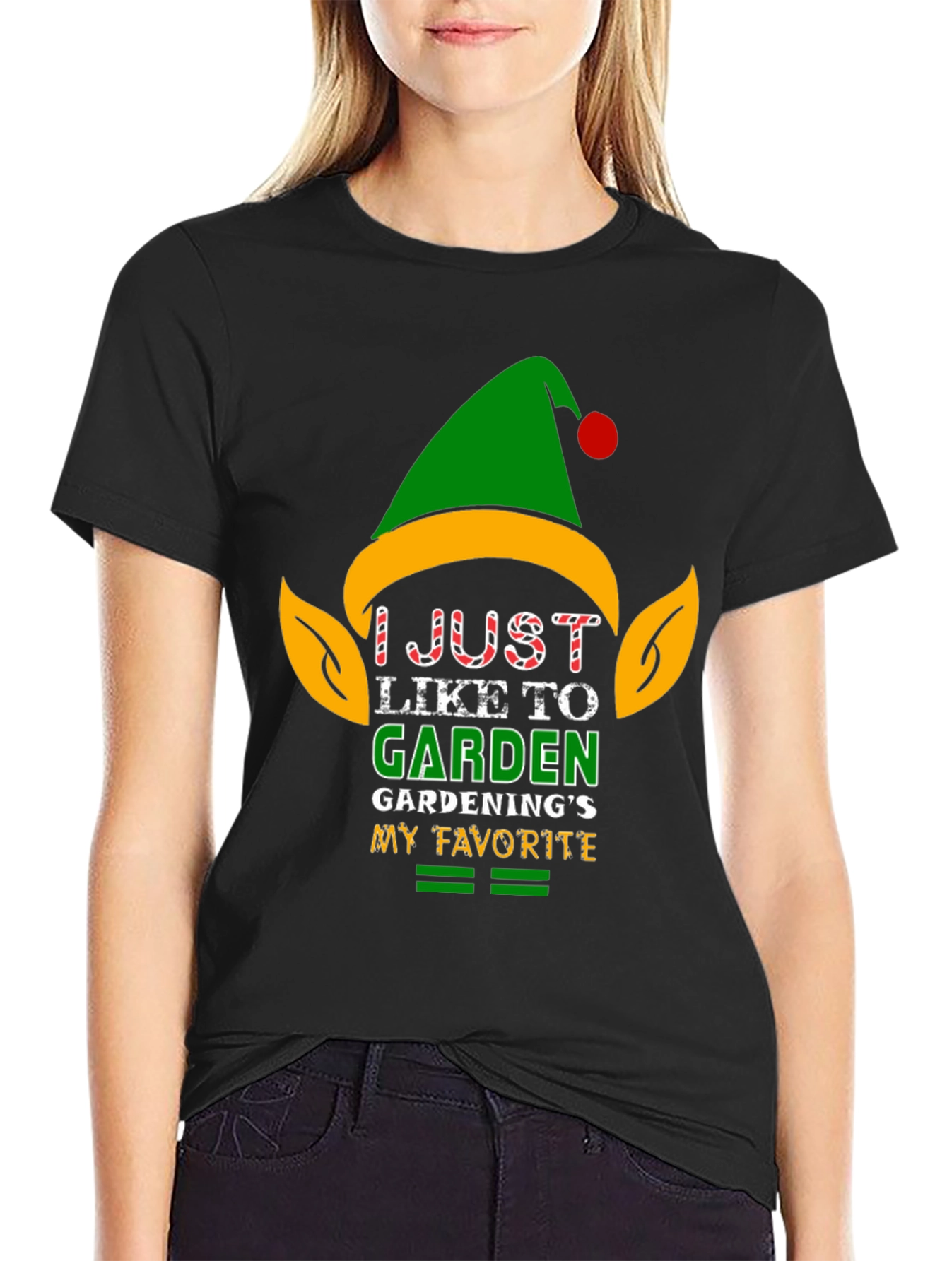 I Just Like to Garden Black T-Shirt