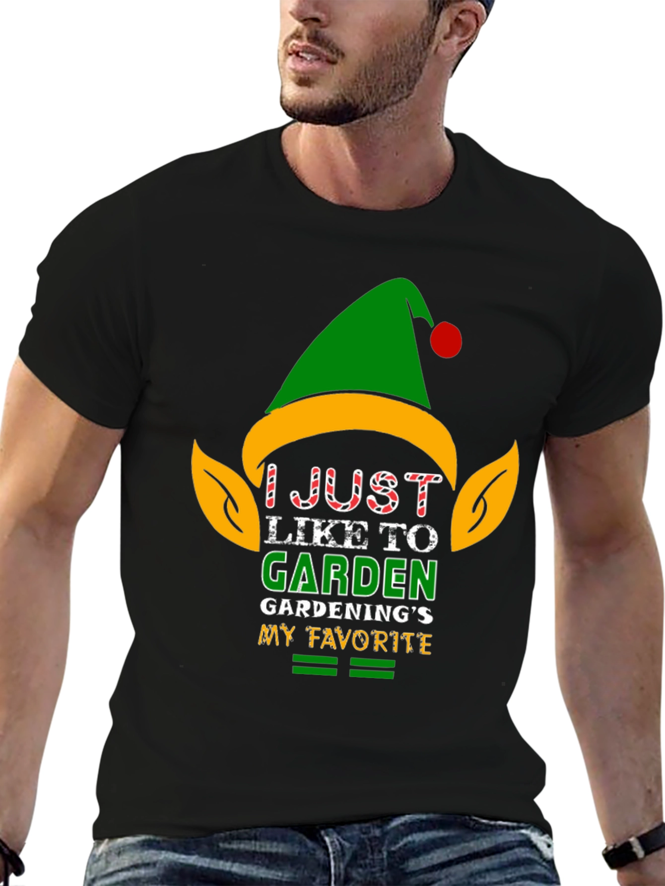 I Just Like to Garden Black T-Shirt