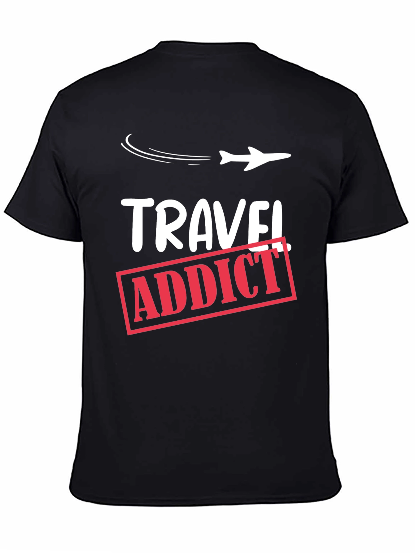 Travel Addict Black T-Shirt
