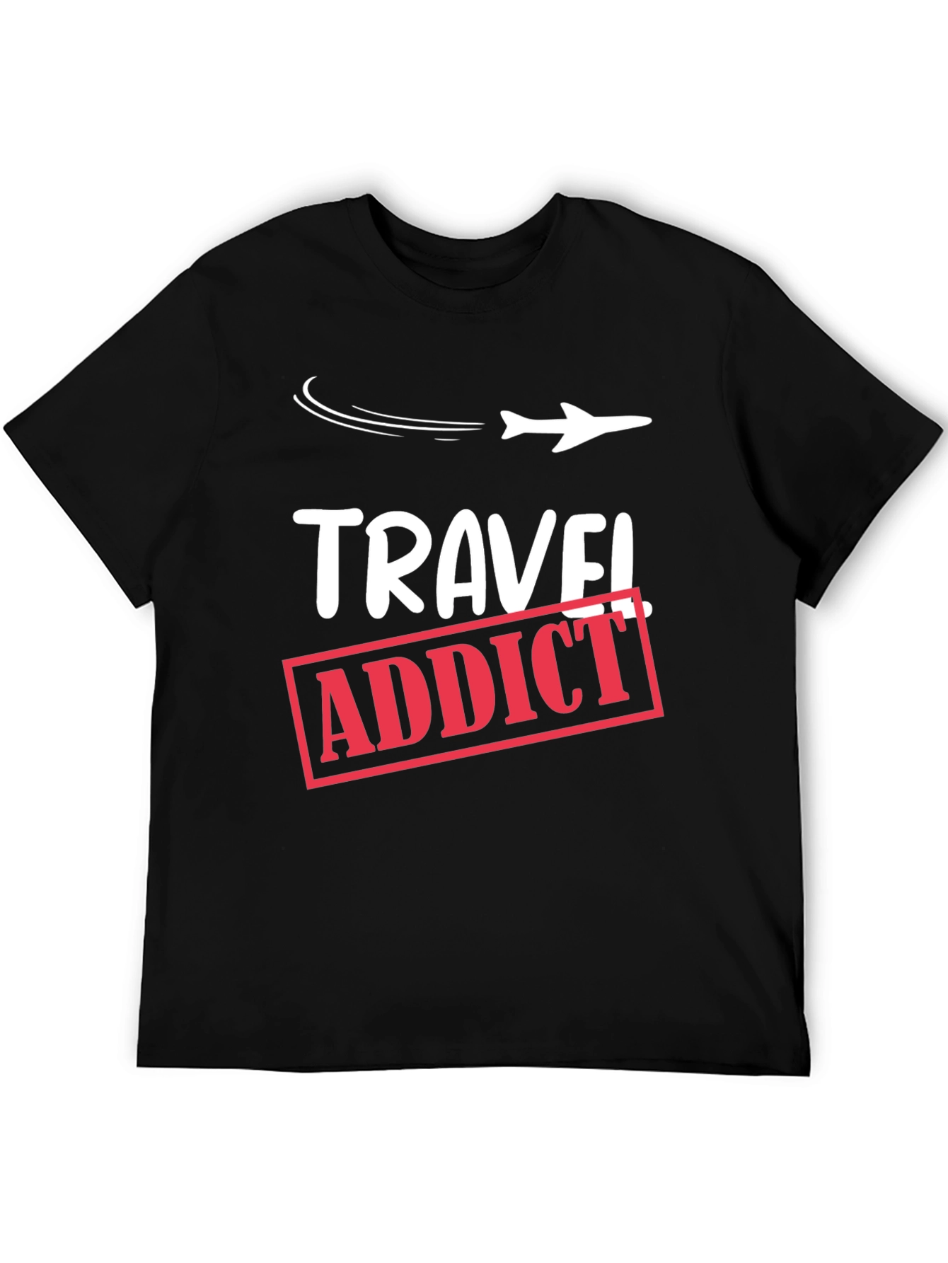 Travel Addict Black T-Shirt