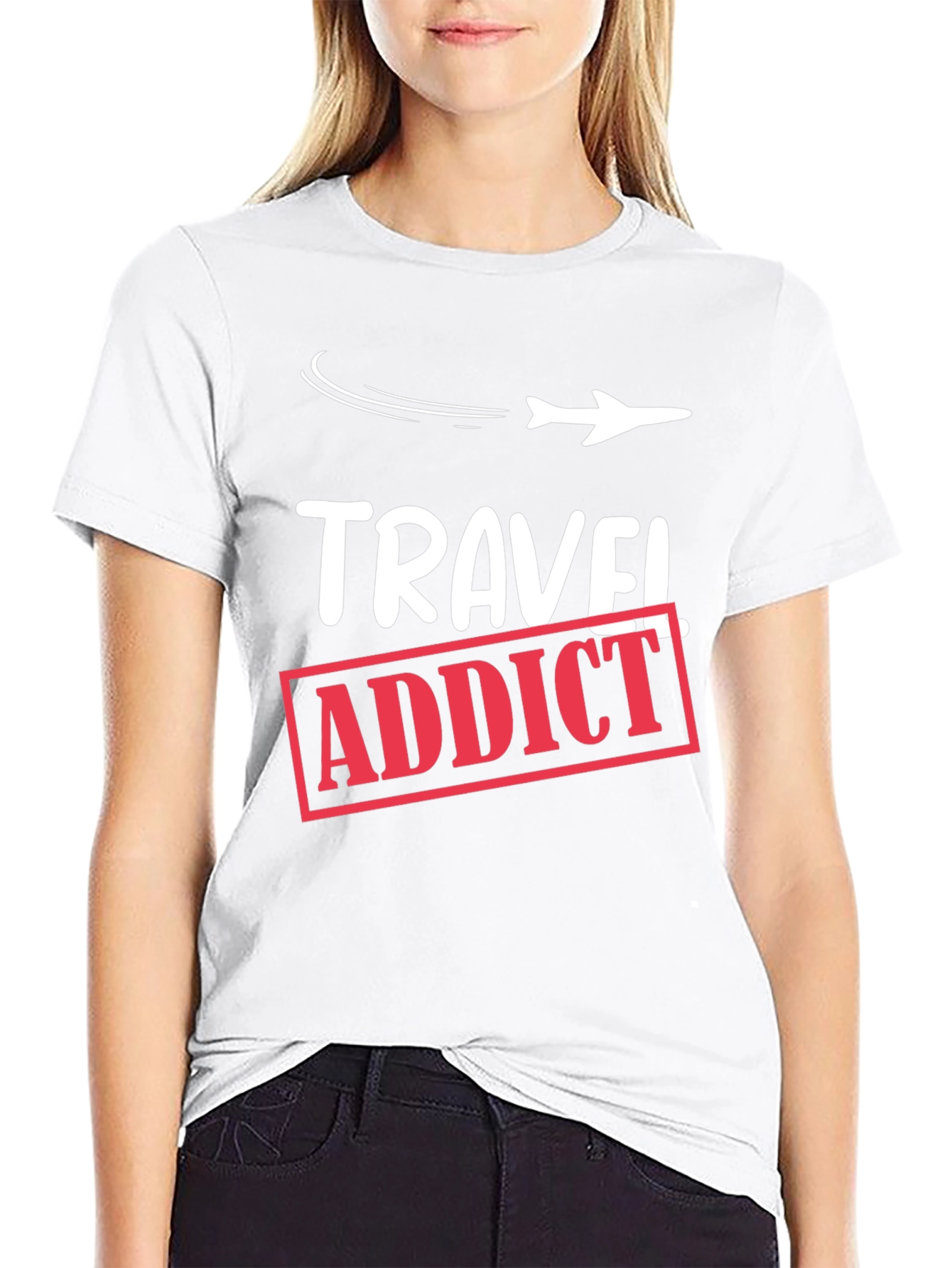 Travel Addict Black T-Shirt