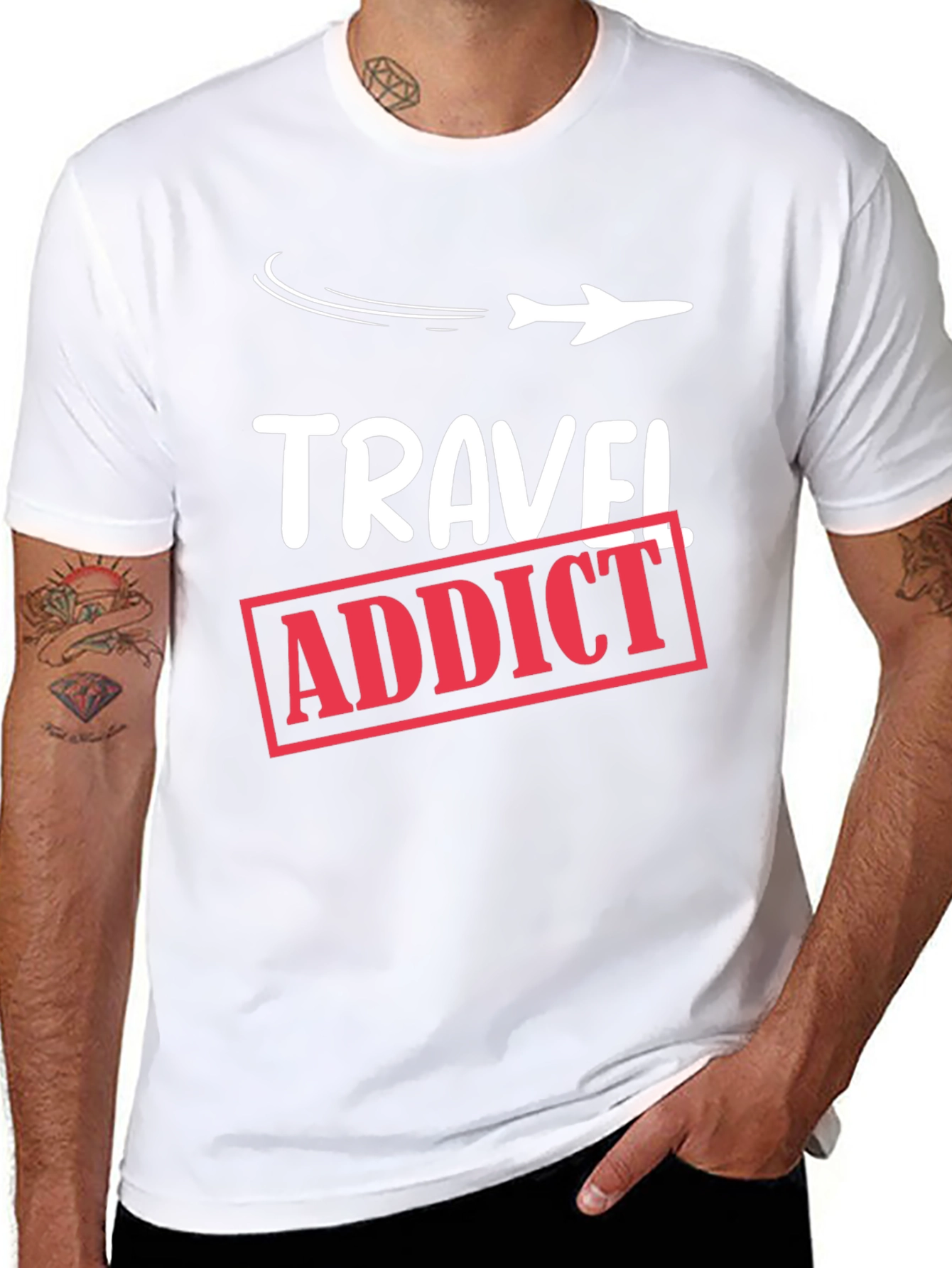 Travel Addict Black T-Shirt