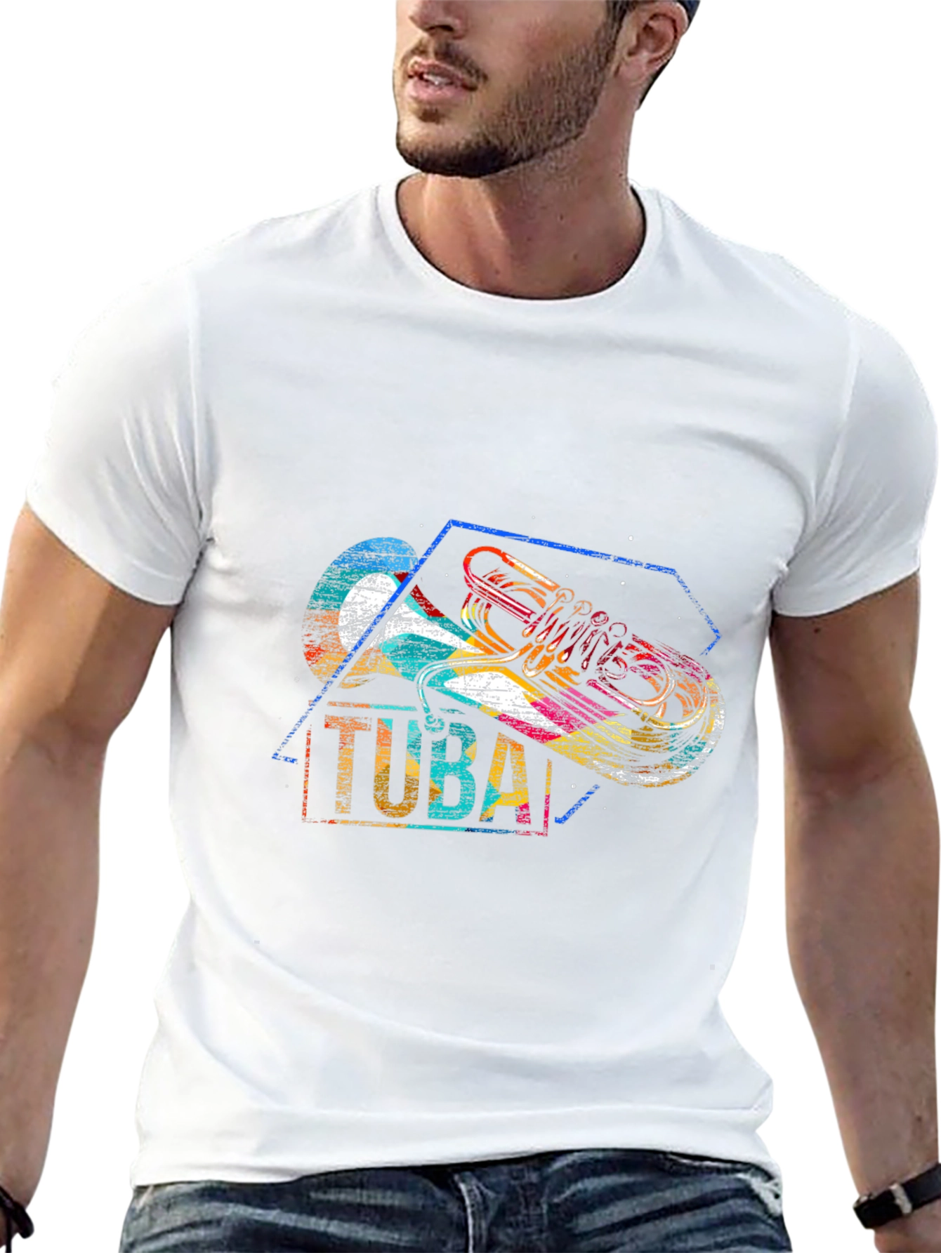 Tuba Player Graphic Tee - Music Lover T-Shirt