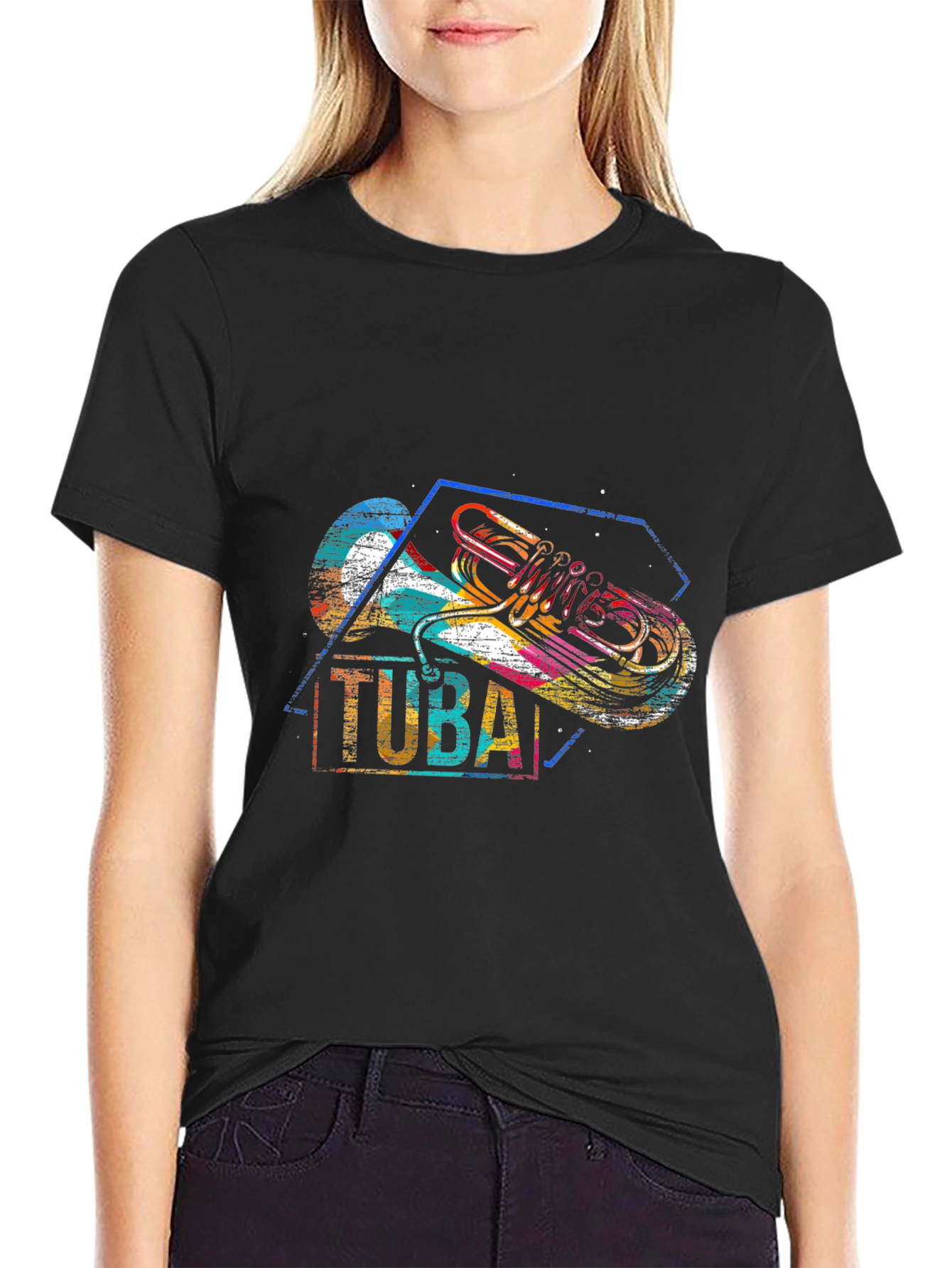 Tuba Player Graphic Tee - Music Lover T-Shirt